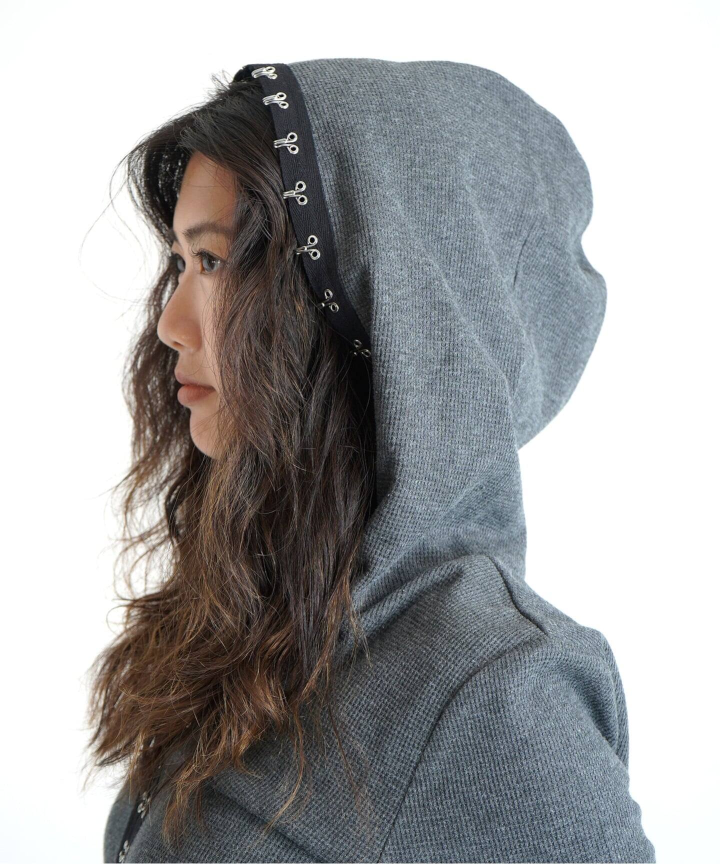 フックディテール ワッフルフーディー / Hook Detail Waffle Hoodie 