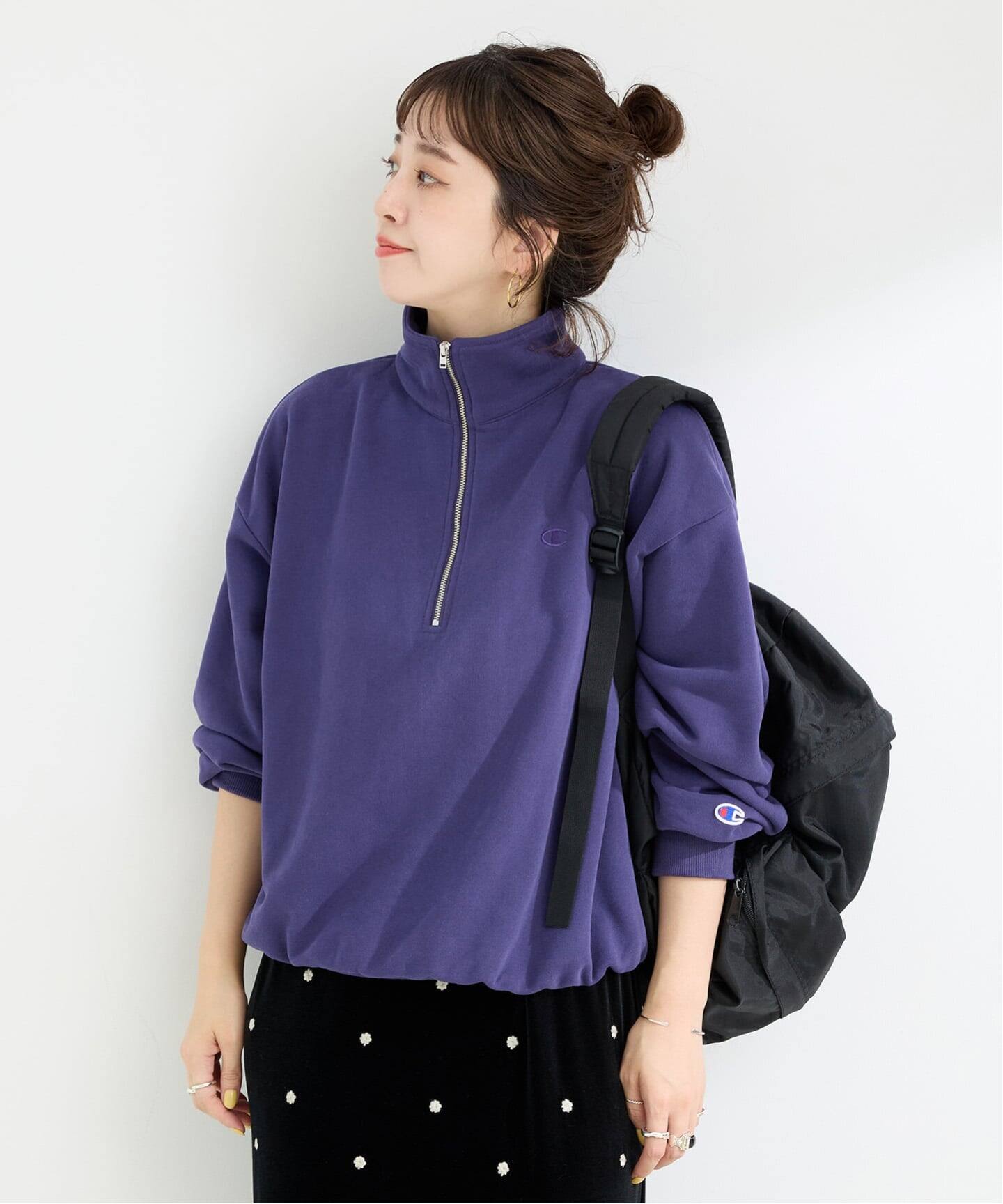 ウォッシャブル / Champion/チャンピオン CVC French Terry HALF ZIP