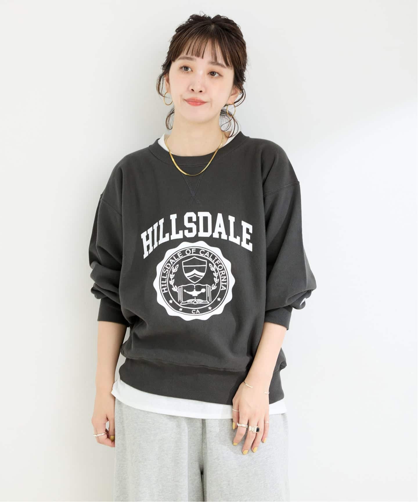 R*I様 ルルウィルビー　ブラック　レース　半袖　スウェット 予約》ウォッシャブル / Champion/チャンピオン RW10oz French