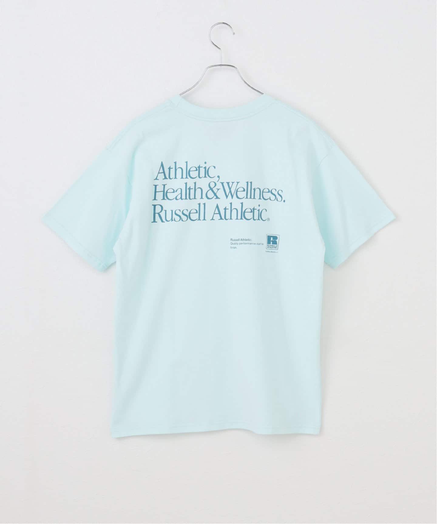 新品AP STUDIO RUSSELL ATHLETIC別注 Tシャツ SizeMAX×RUSSELL ATHLETIC】別注 ドライ胸ロゴプリントT