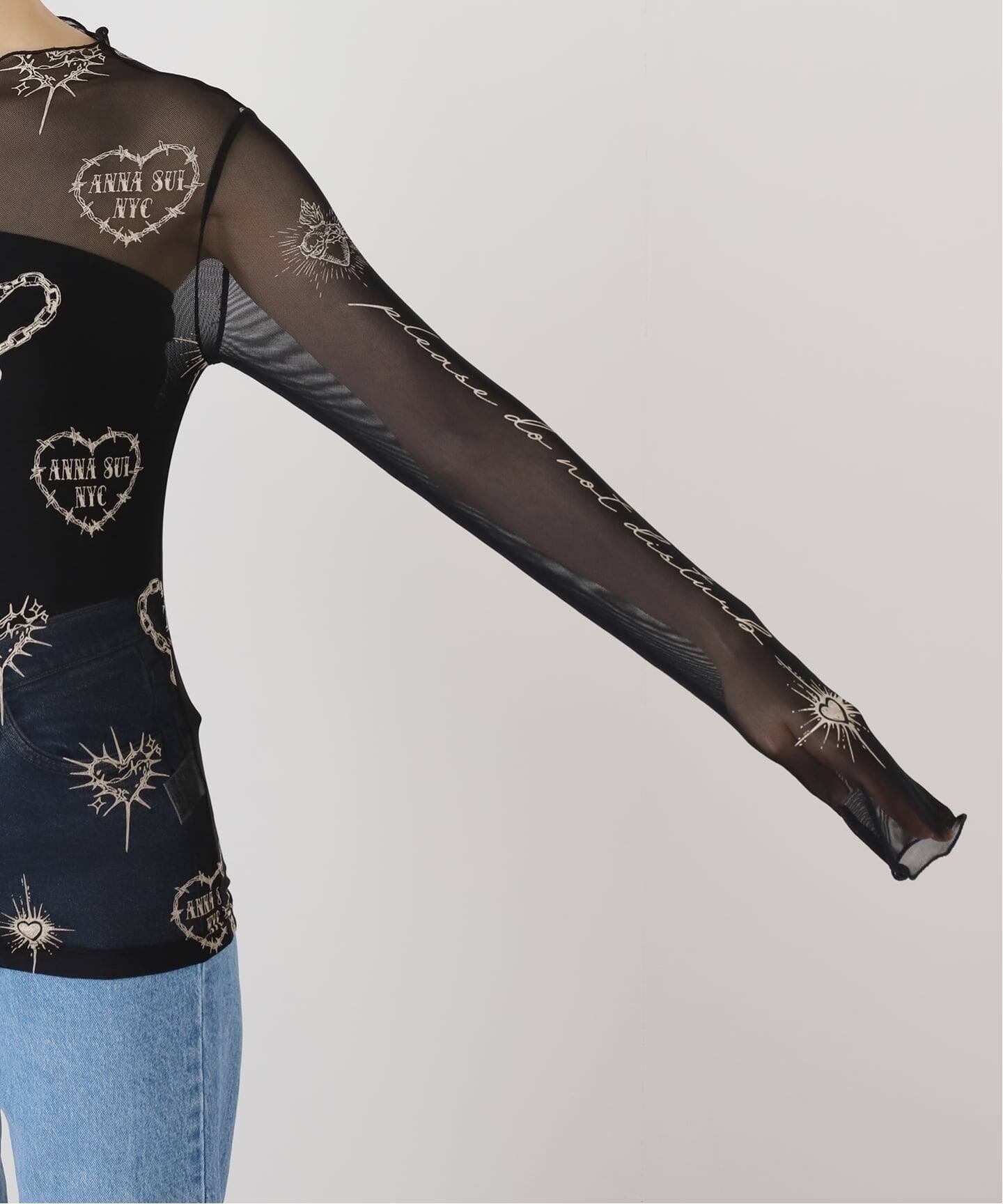 ANNA SUI NYC / アナスイエヌワイシー ハート総柄シアートップス