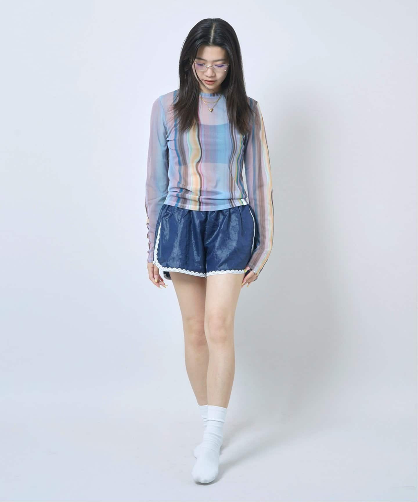 PISCESS/パイシス Holographic Mesh Top（Tシャツ／カットソー
