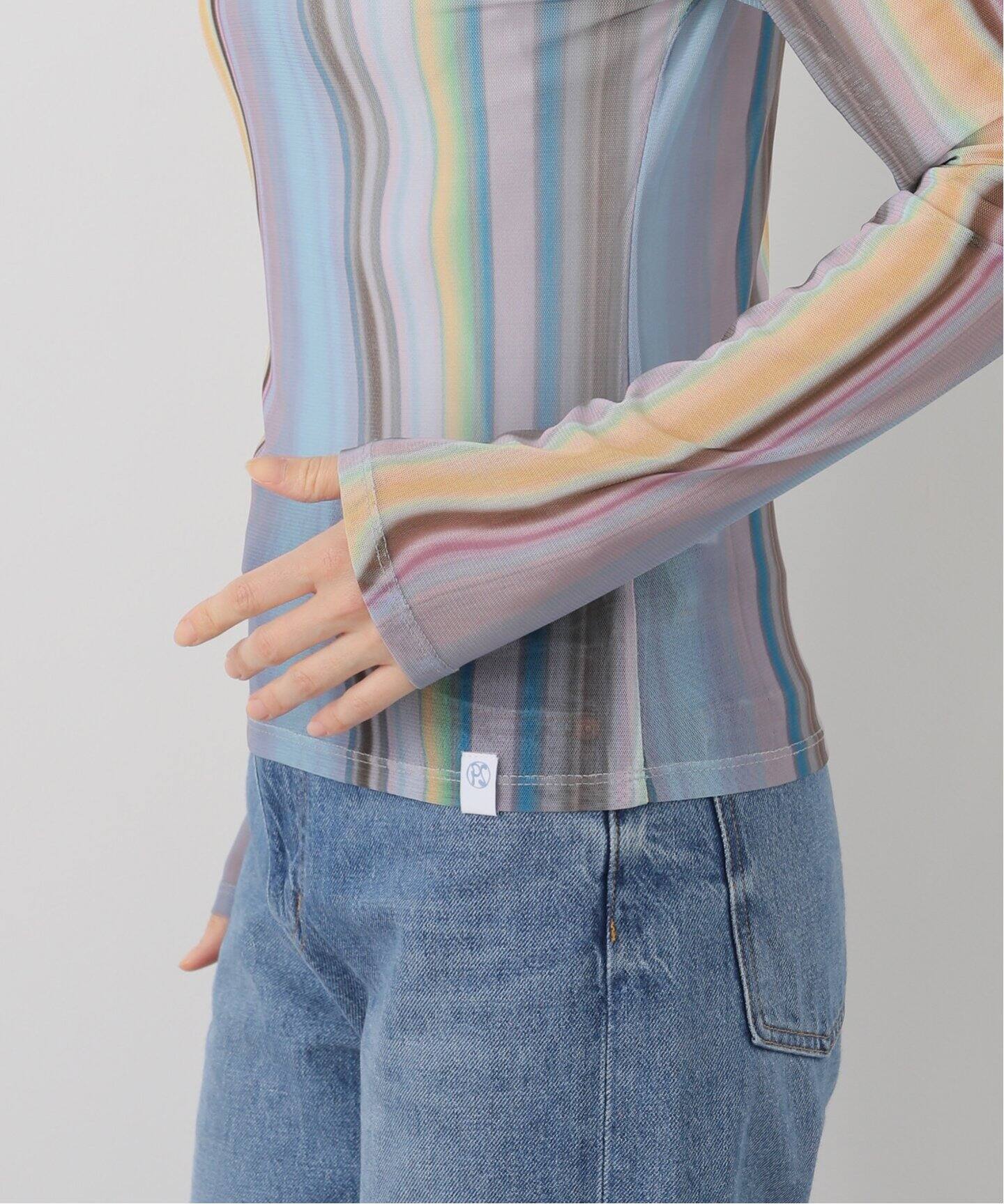 tシャツ PISCESS/パイシス Holographic Mesh Top レディース PISCESS/パイシス Holographic Mesh Top（Tシャツ／カットソー