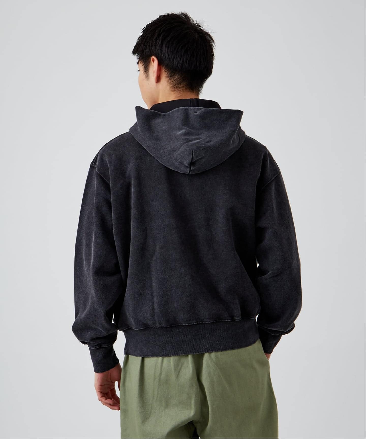 ANTS & ELEPHANTS】フェード加工 ハーフジップパーカー（パーカー