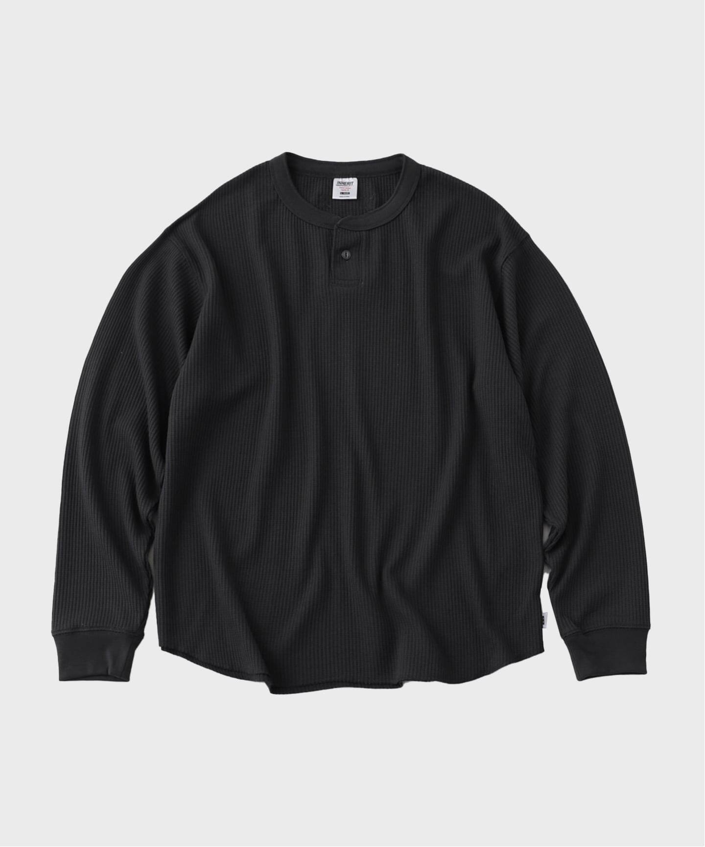 ANTS & ELEPHANTS】ワッフル ヘンリーネック ロングスリーブTシャツ（T