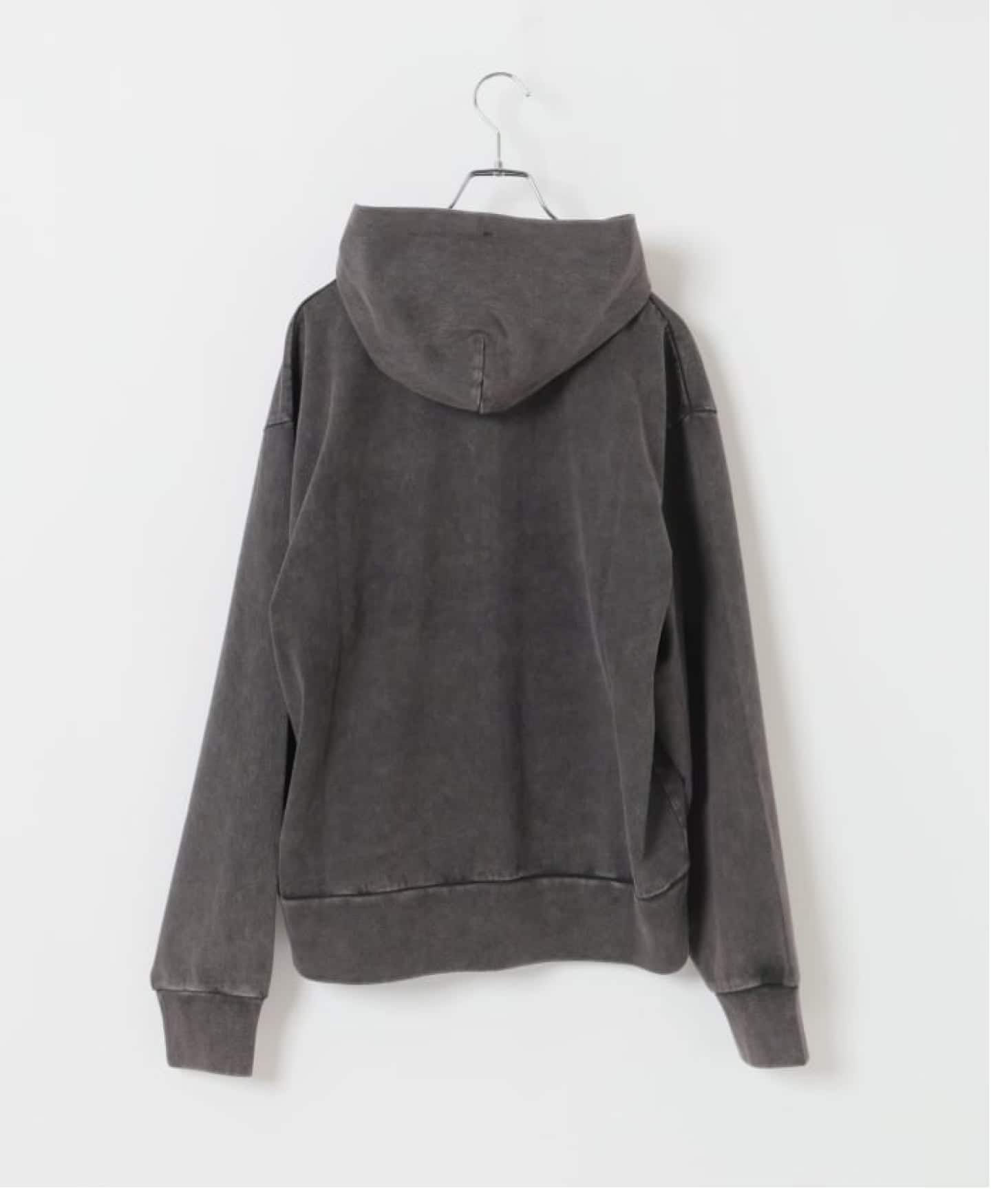 ANTS & ELEPHANTS】ブリーチ加工 ショート丈 ダブルジップパーカー