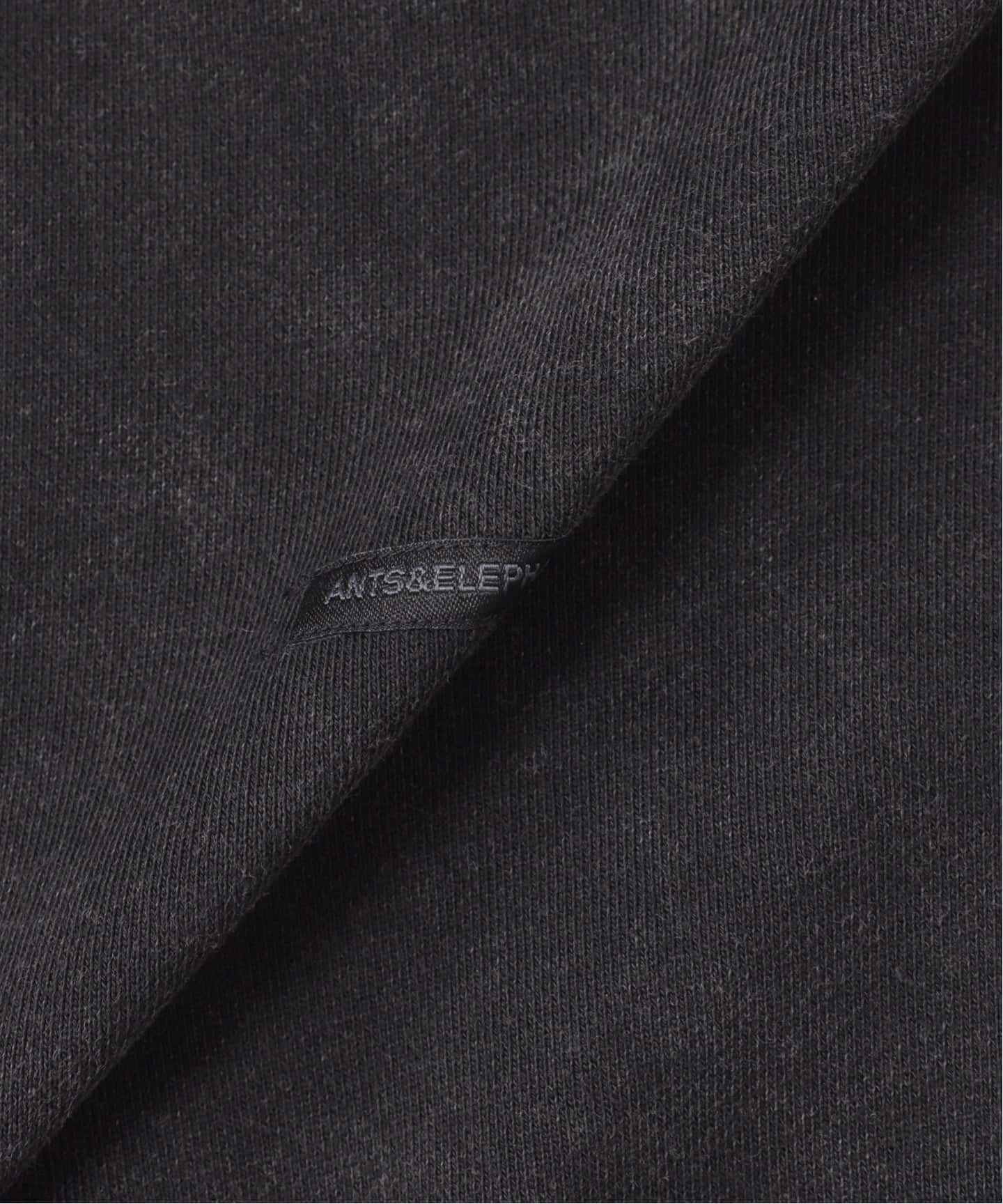 ANTS & ELEPHANTS】ブリーチ加工 ショート丈 ダブルジップ裏毛パーカー