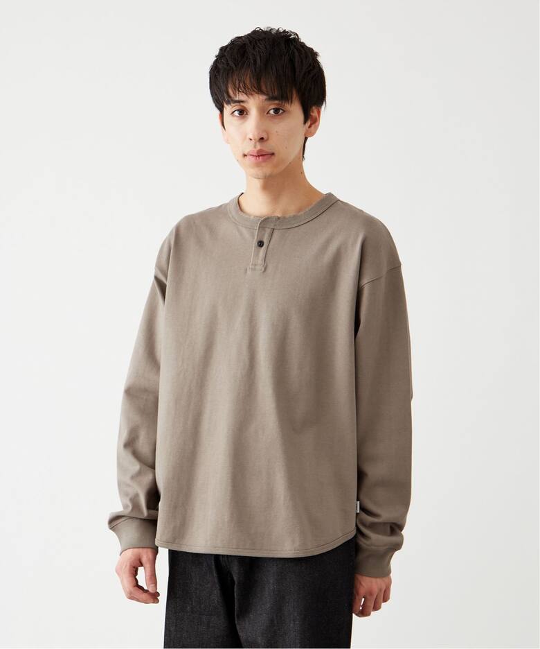 ANTS & ELEPHANTS】ヘンリーネック ロングTシャツ（Tシャツ