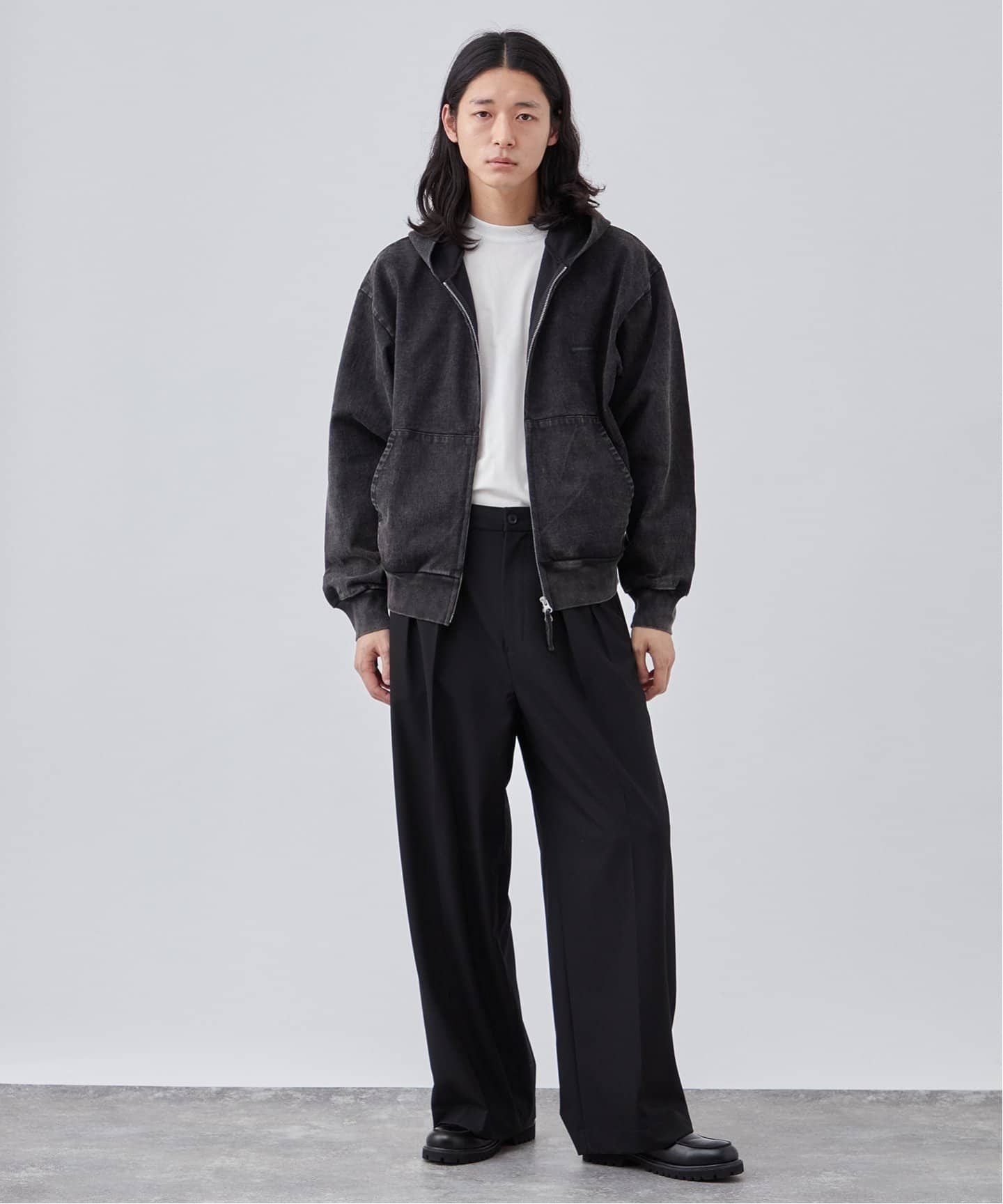 TheColdestMoment(TCM) ダブルジップパーカー THECOLDESTMOMENT】TCM stripe hooded zip-up | OUR BRAND