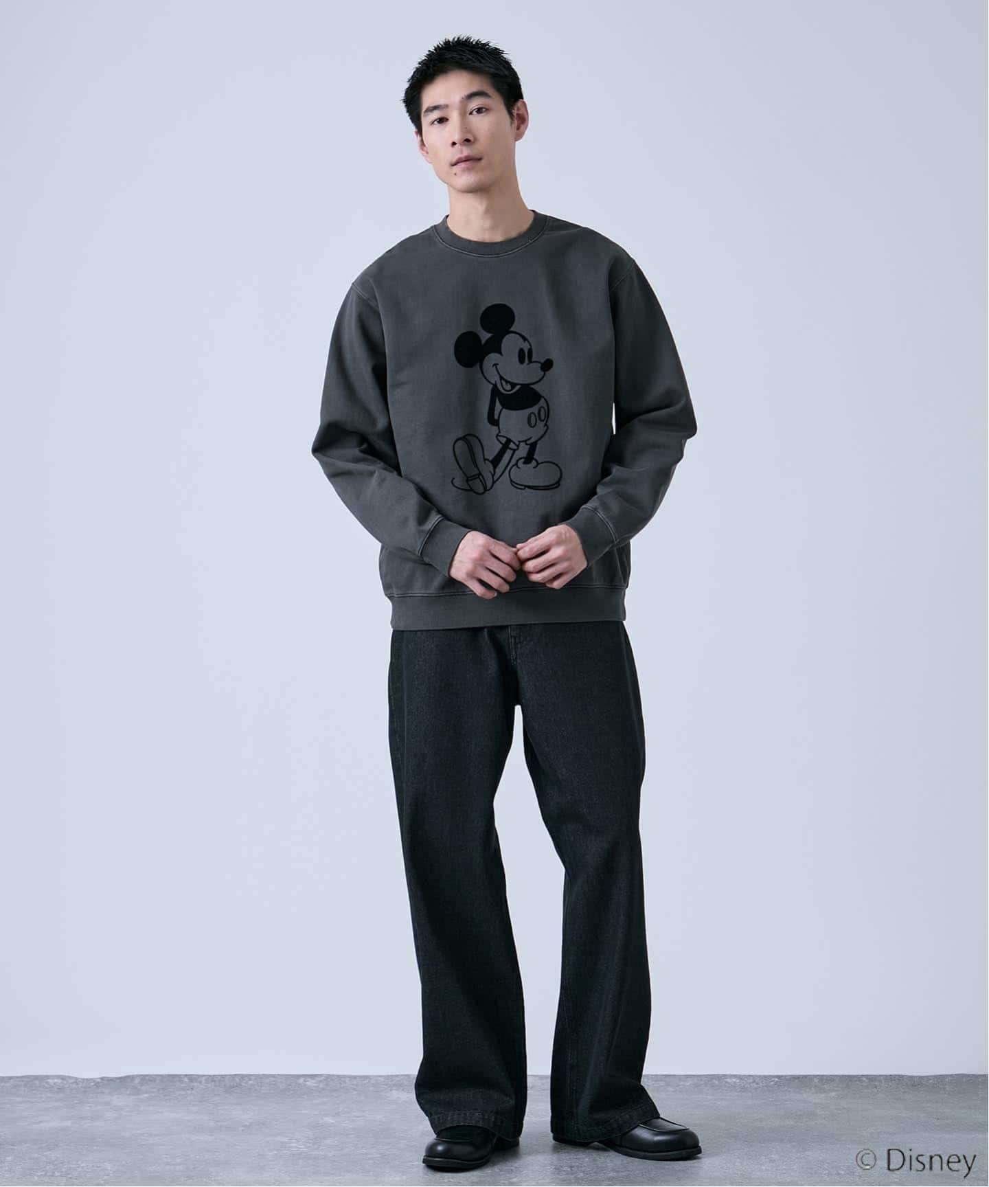 ★今期FRAMeWORK ミッキースエット★新品★ブラック CALIFORNIA RANCH HOUSE】別注 フロッキー加工 / MICKEY/ミッキー