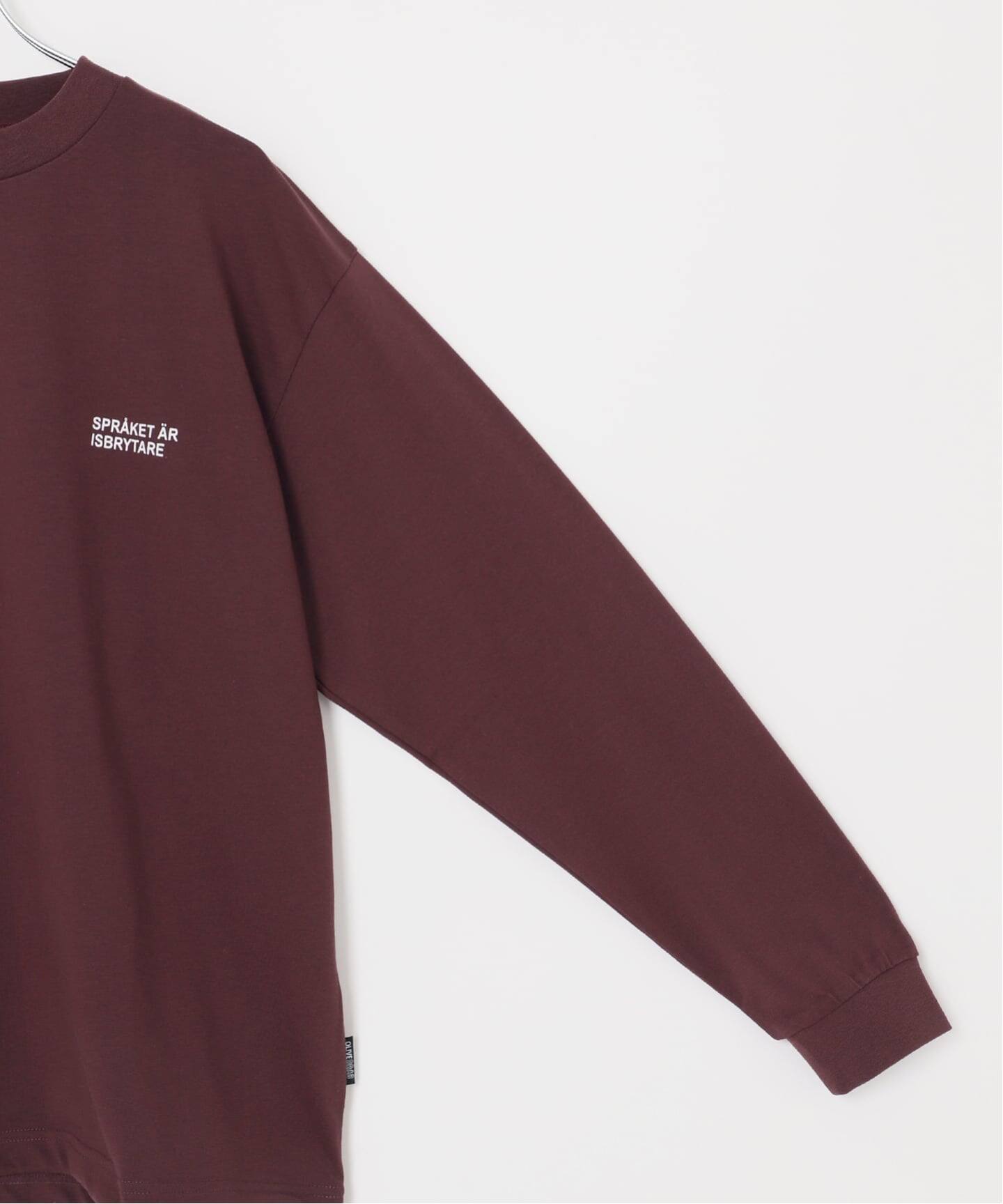 OLIVEDRAB/オリーブドラブ】ドローコード ロングスリーブTシャツ（T