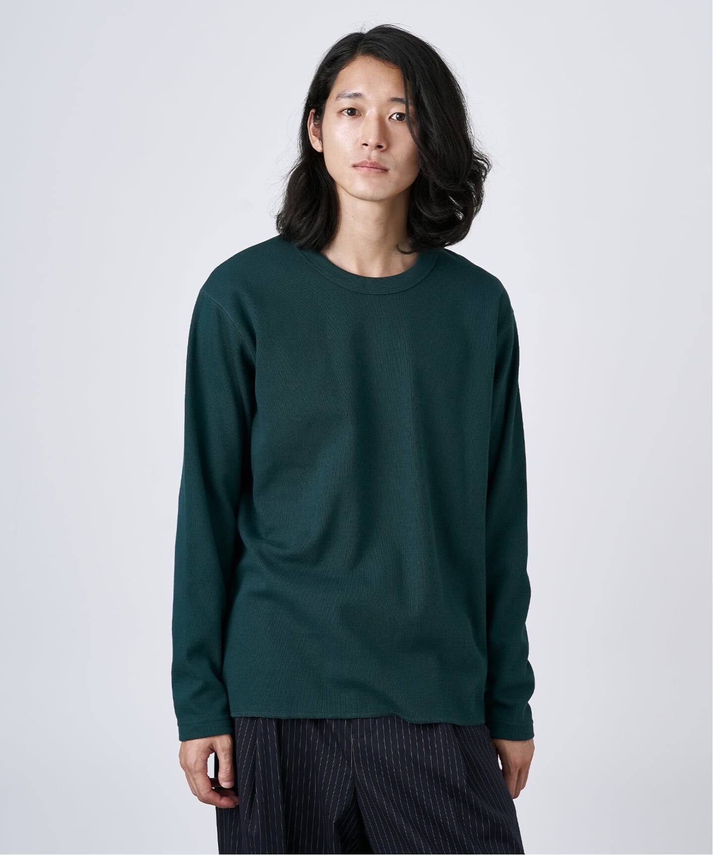 裏起毛 ハニカムサーマル ロングスリーブTシャツ（Tシャツ／カットソー