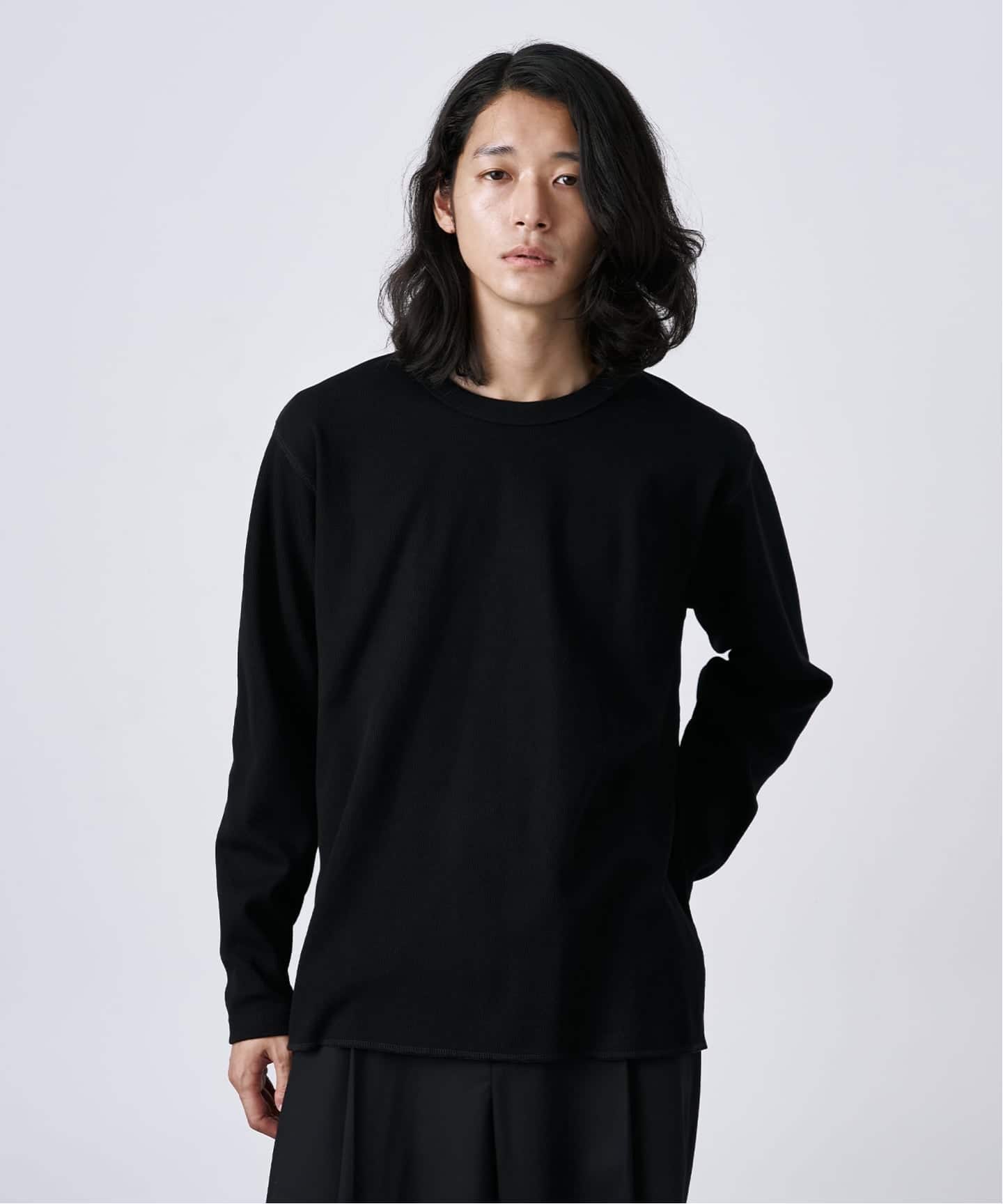 裏起毛 ハニカムサーマル ロングスリーブTシャツ（Tシャツ／カットソー