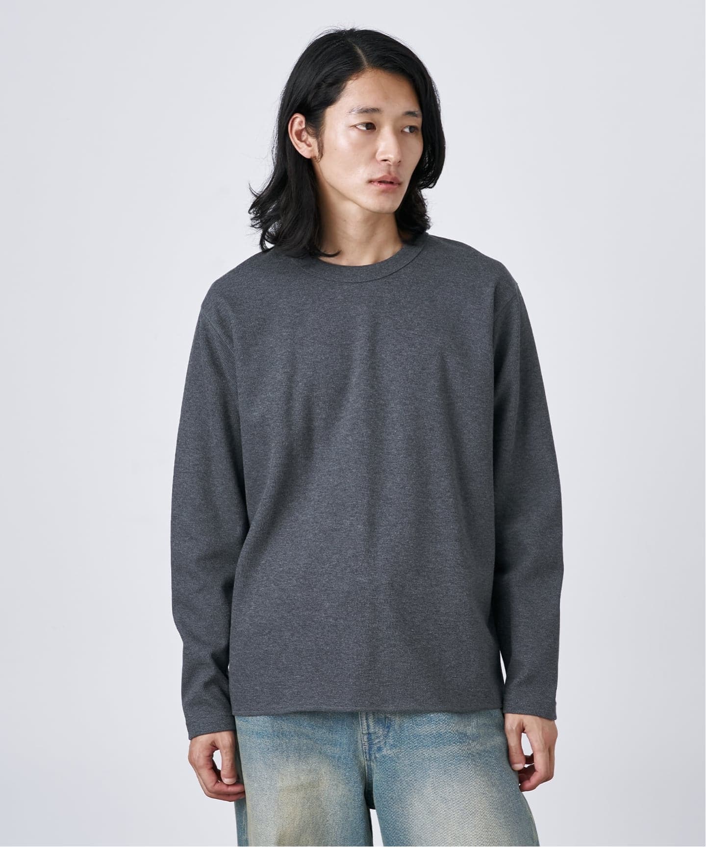 裏起毛 ハニカムサーマル ロングスリーブTシャツ（Tシャツ／カットソー