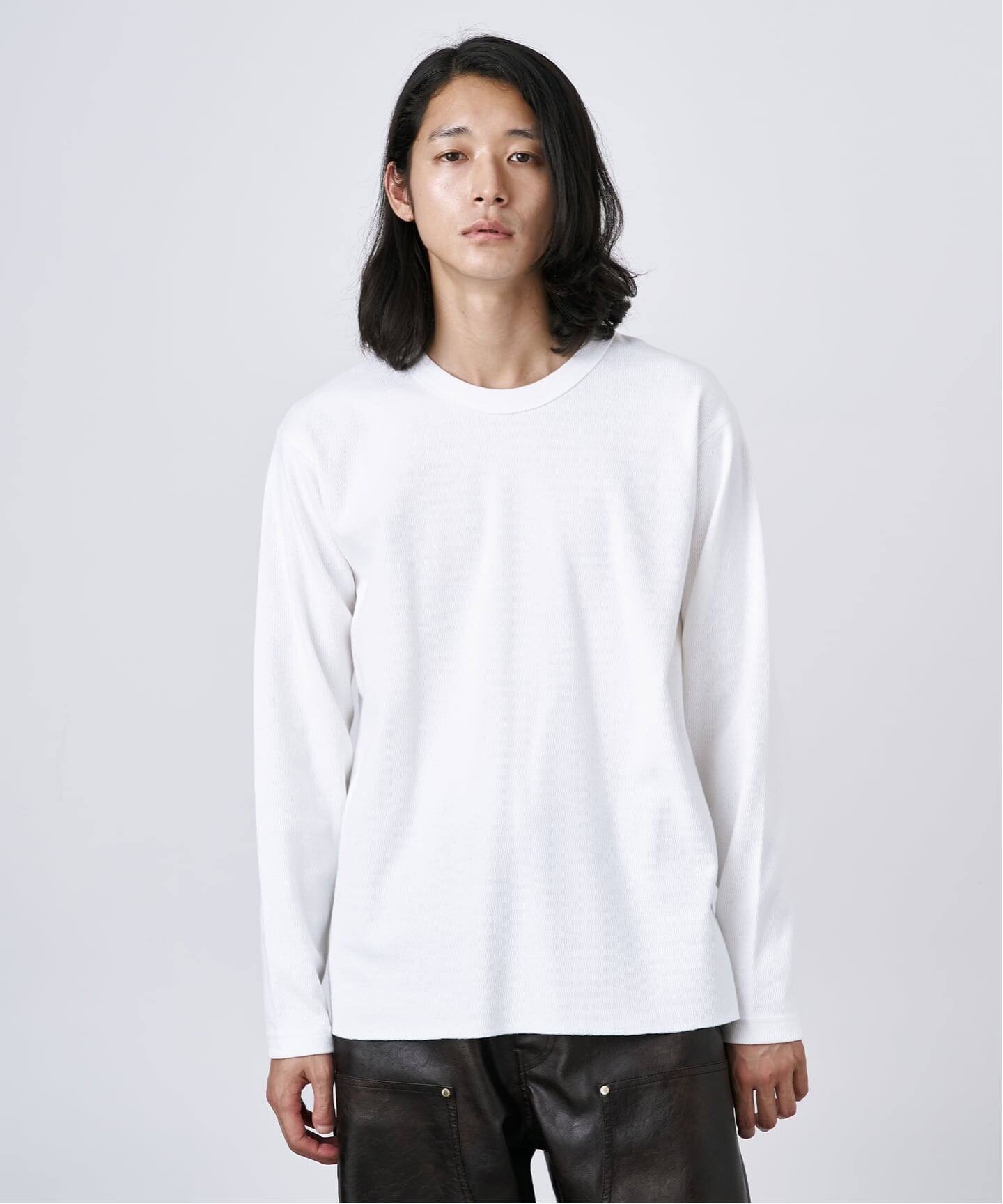 裏起毛 ハニカムサーマル ロングスリーブTシャツ（Tシャツ／カットソー 