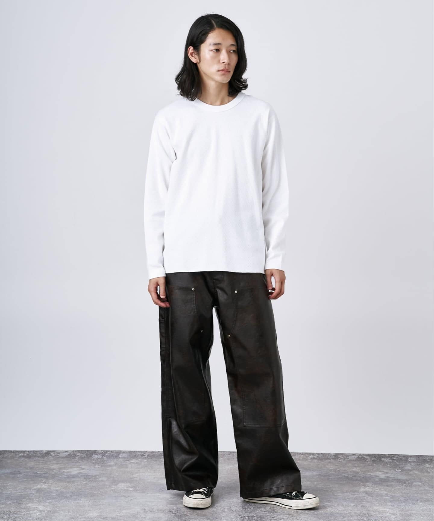 追加》裏起毛 ハニカムサーマル ロングスリーブTシャツ（Tシャツ