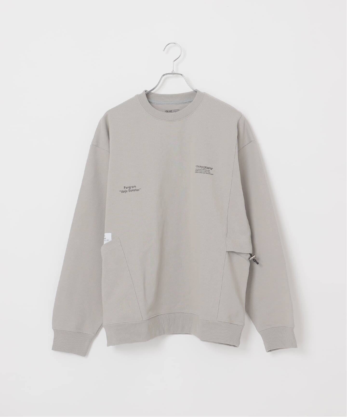 追加2》【OLIVEDRAB/オリーブドラブ】キャリーポケット スウェット