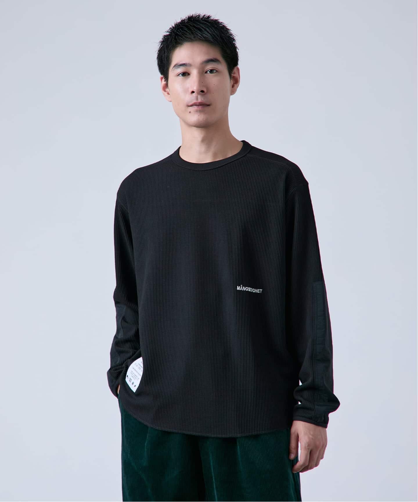 BRIEFING クルーネックシャツ Lサイズ オリーブ BRIEFING - MENS LOGO BACK RIB MOCK NECK / バックロゴ リブ