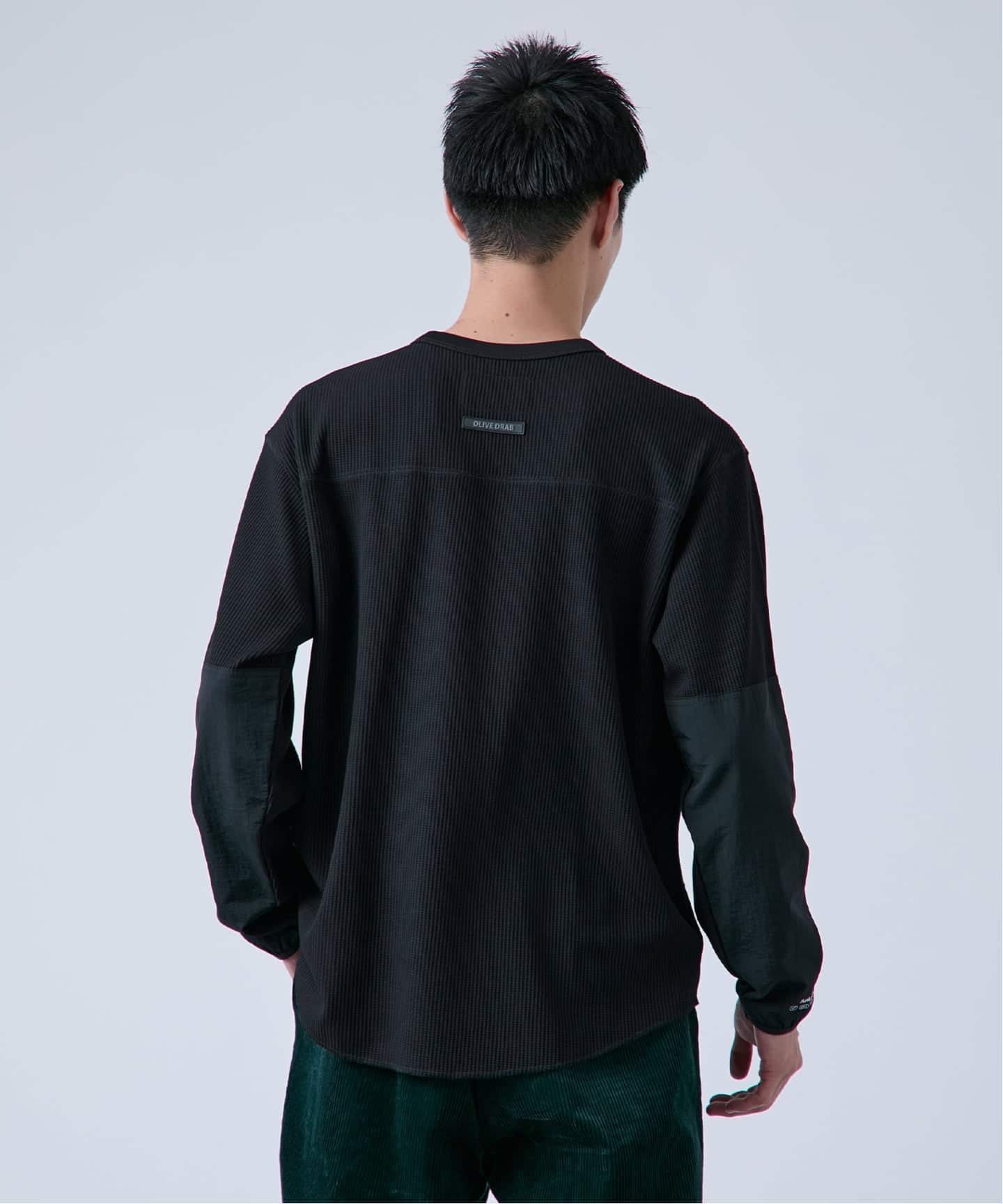 BRIEFING クルーネックシャツ Lサイズ オリーブ BRIEFING クルーネックシャツ Lサイズ オリーブ BRIEFING クルー