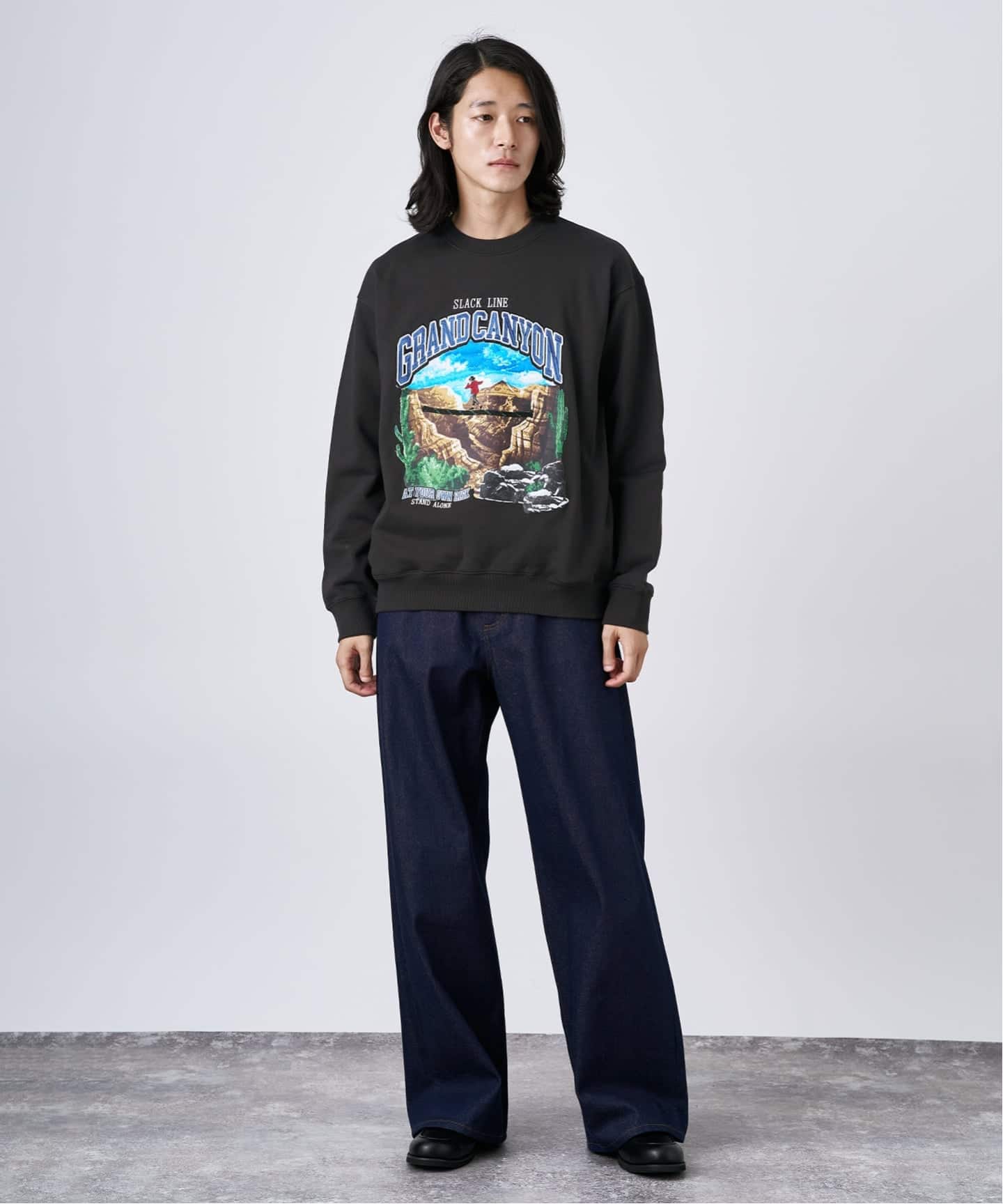 CALIFORNIA RANCH HOUSE】スラックライン クルーネックスウェット