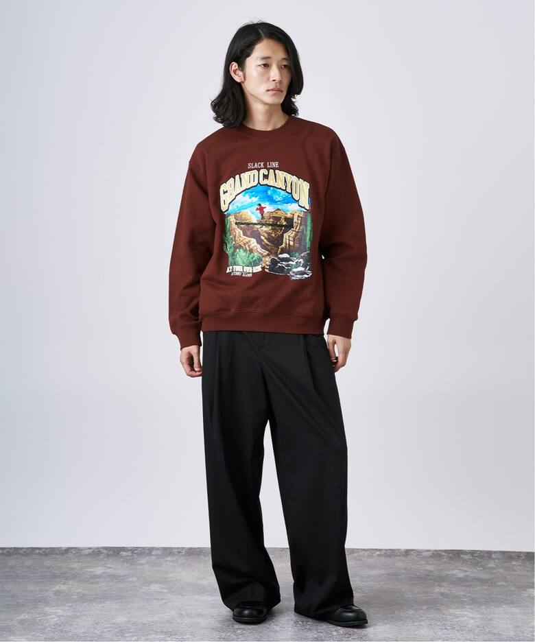 CALIFORNIA RANCH HOUSE】スラックライン クルーネックスウェット 