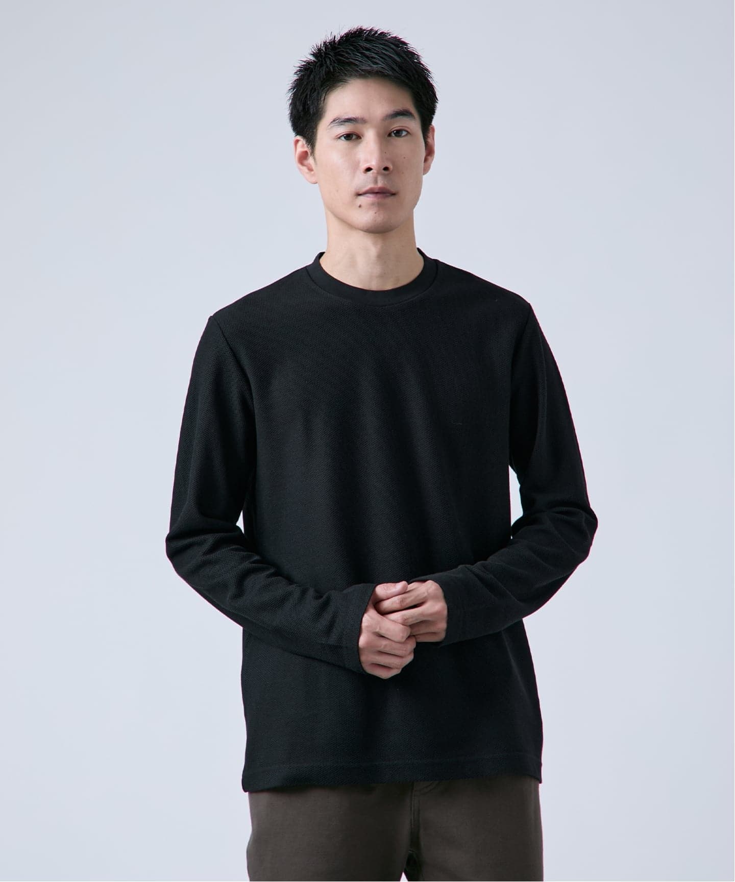 ハニカムジャージ クルーネック ロングスリーブTシャツ（Tシャツ
