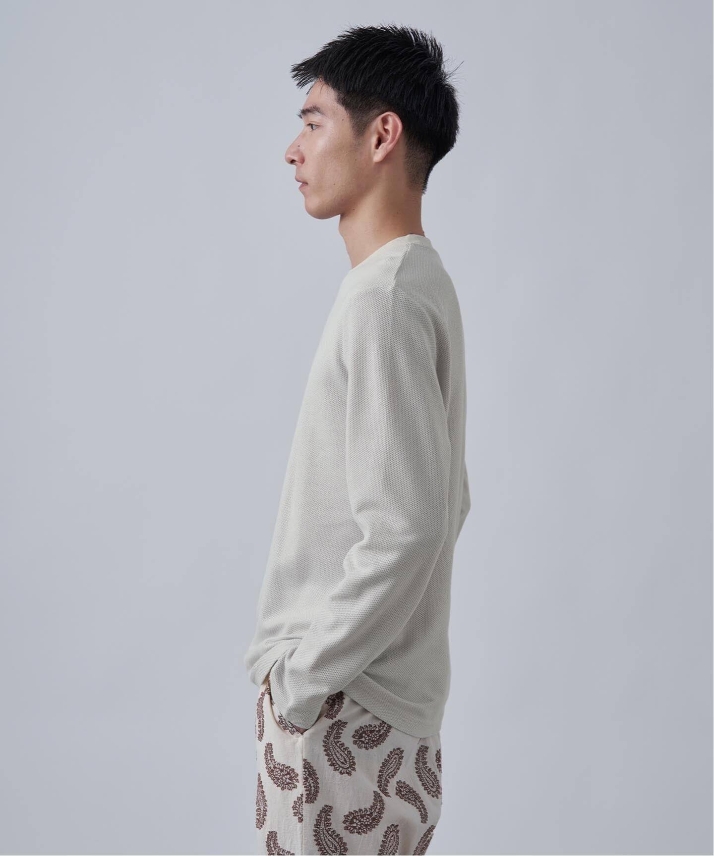 ハニカムジャージ クルーネック ロングスリーブTシャツ（Tシャツ