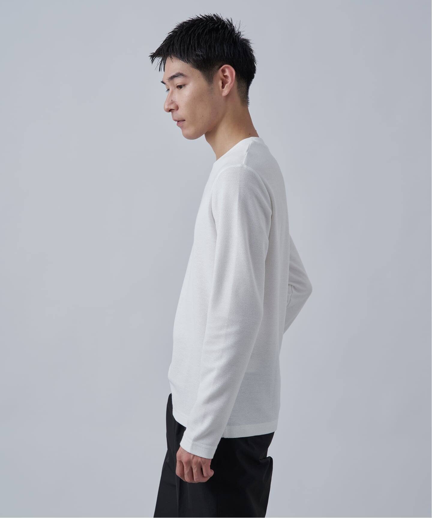 ハニカムジャージ クルーネック ロングスリーブTシャツ（Tシャツ
