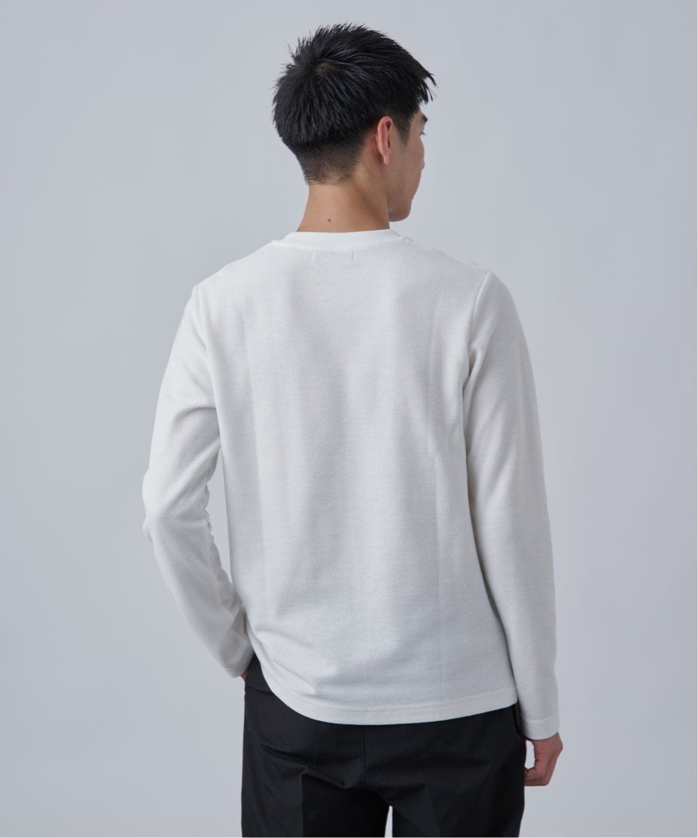 ハニカムジャージ クルーネック ロングスリーブTシャツ（Tシャツ