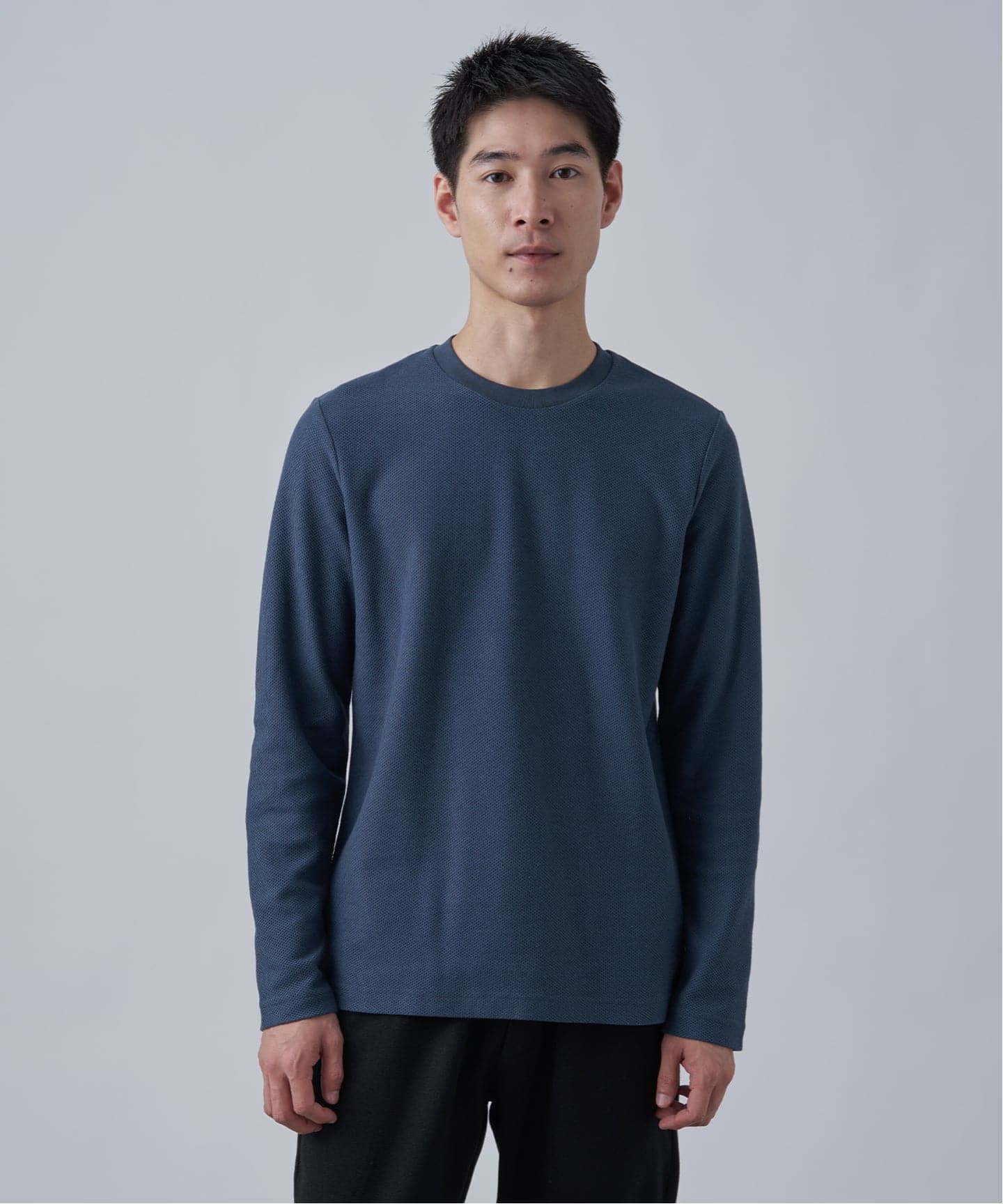 ハニカムジャージ クルーネック ロングスリーブTシャツ（Tシャツ