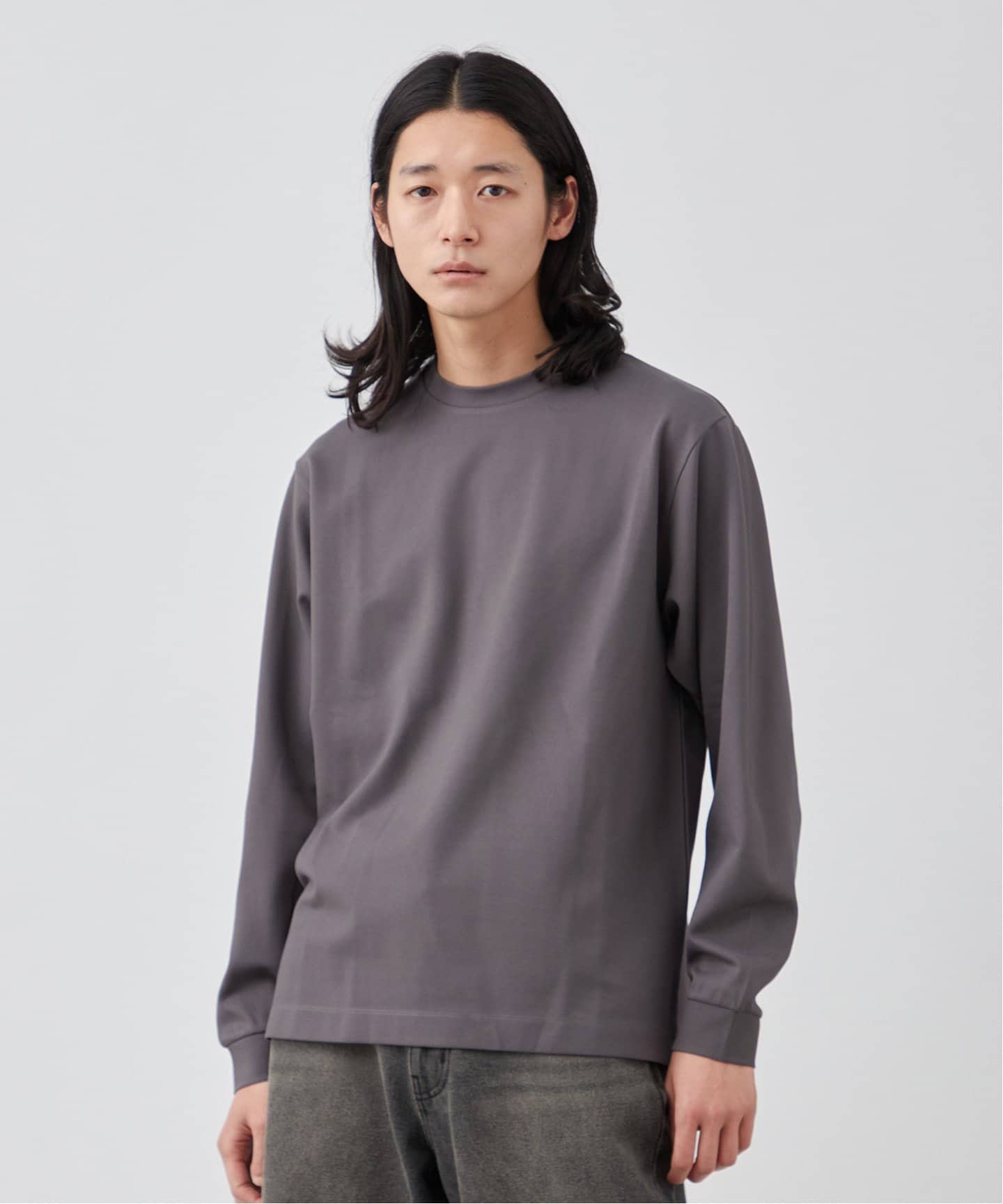 リラックスフィット ポンチロングスリーブTシャツ