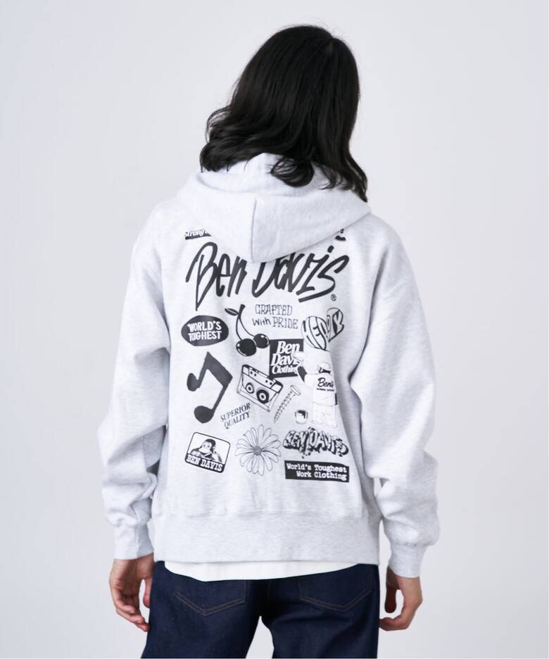 BEN DAVIS / ベンデイビス】SELECTION ZIP HOODIE（パーカー）｜B.C BEN DAVIS セレクションフルジップパーカー