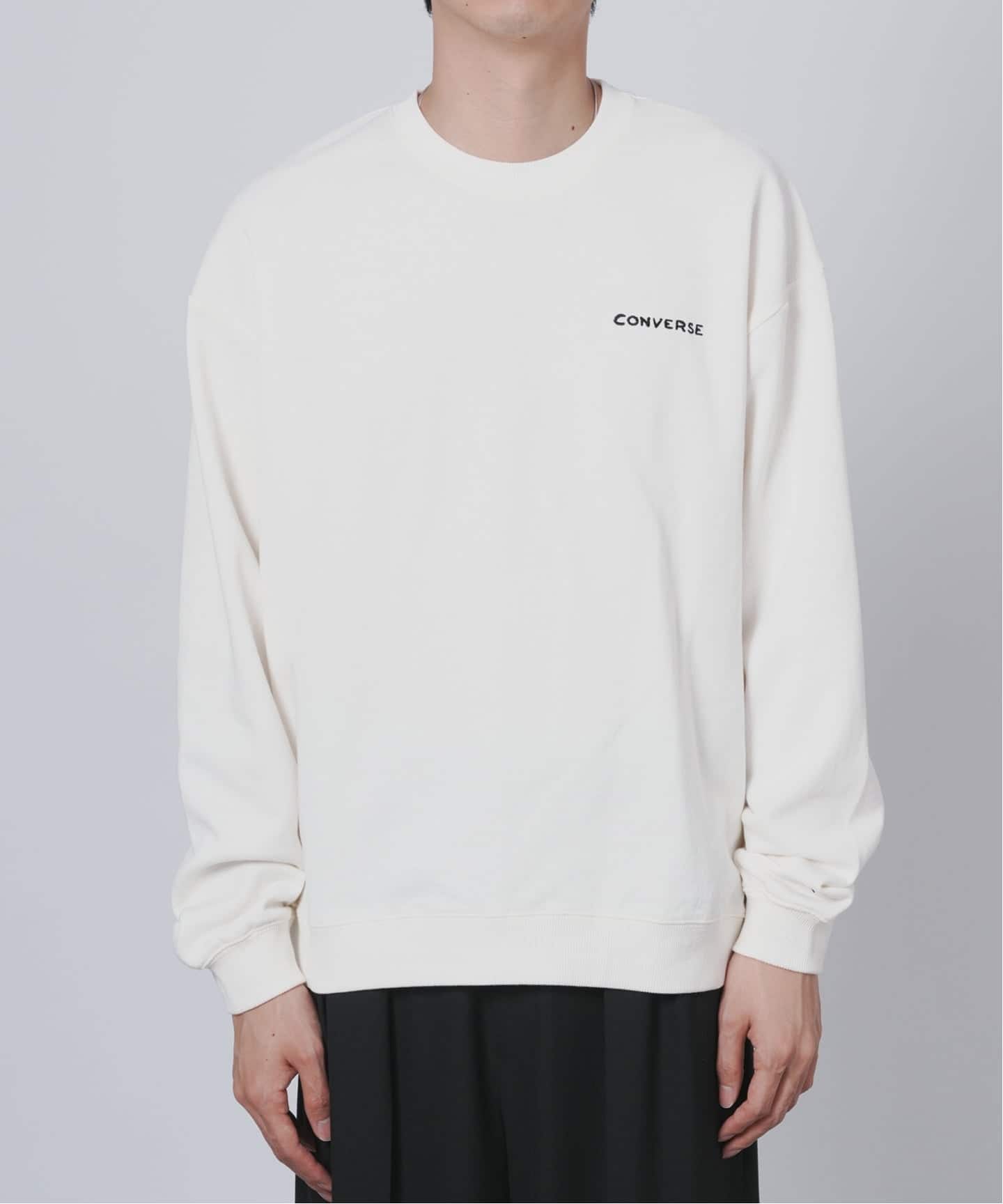 VESP STAR CRUE ホワイト スウェット M CONVERSE / コンバース】 別注 裏毛シューズグラフィック クルー
