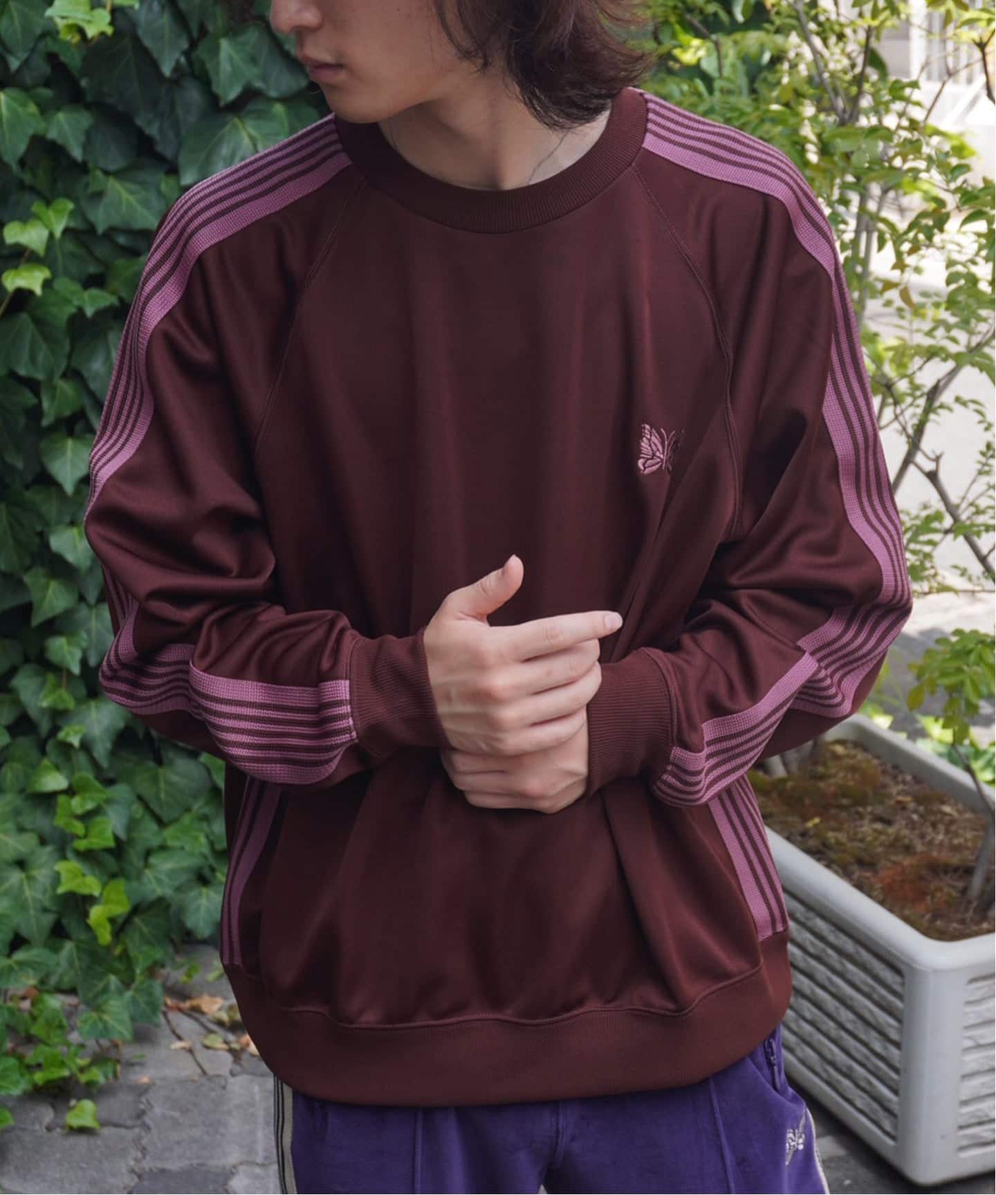 NEEDLES/ニードルズ Track Crew Neck Shirt