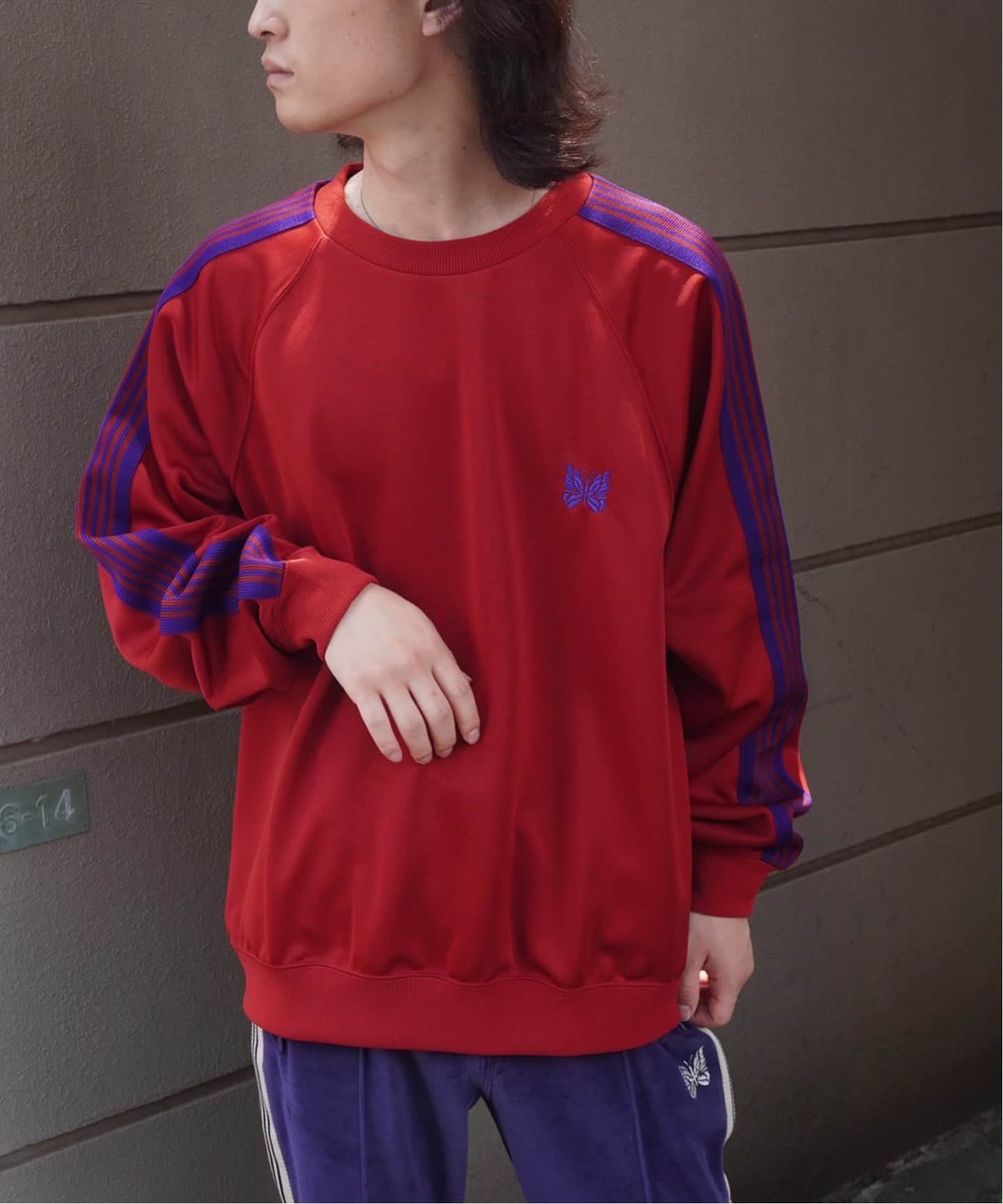 Needles Track Crew Neck Shirt 本店限定 未使用品 NEEDLES(ニードルズ) Track Crew Neck Shirt - Poly Smooth