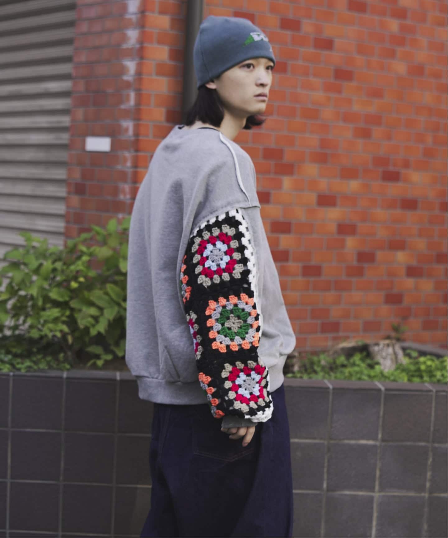DISCOVERED/ディスカバード/CROCHET SLEEVE SWEAT JOINT WORKS｜DISCOVERED / ディスカバード CROCHET SLEEVE SWEAT