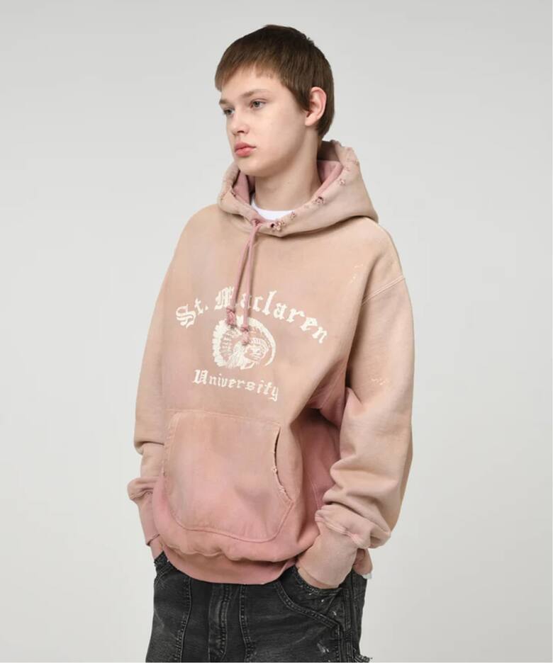 BOWWOW / バウワウ ST. MACLAREN UNIV. HOODIE AGED（パーカー 