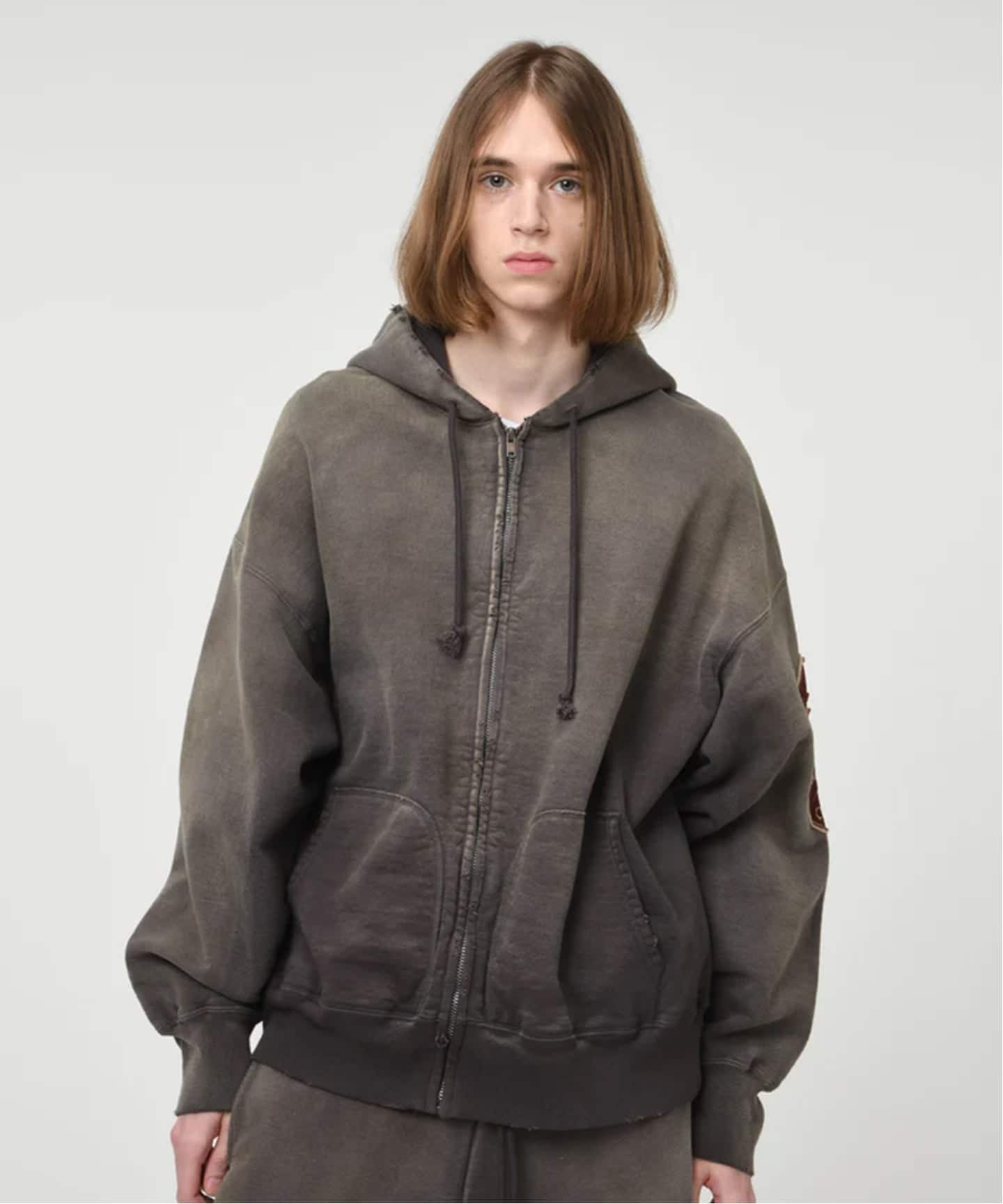 BOWWOW / バウワウ BASEBALL CHAMPION ZIP HOODIE AGED