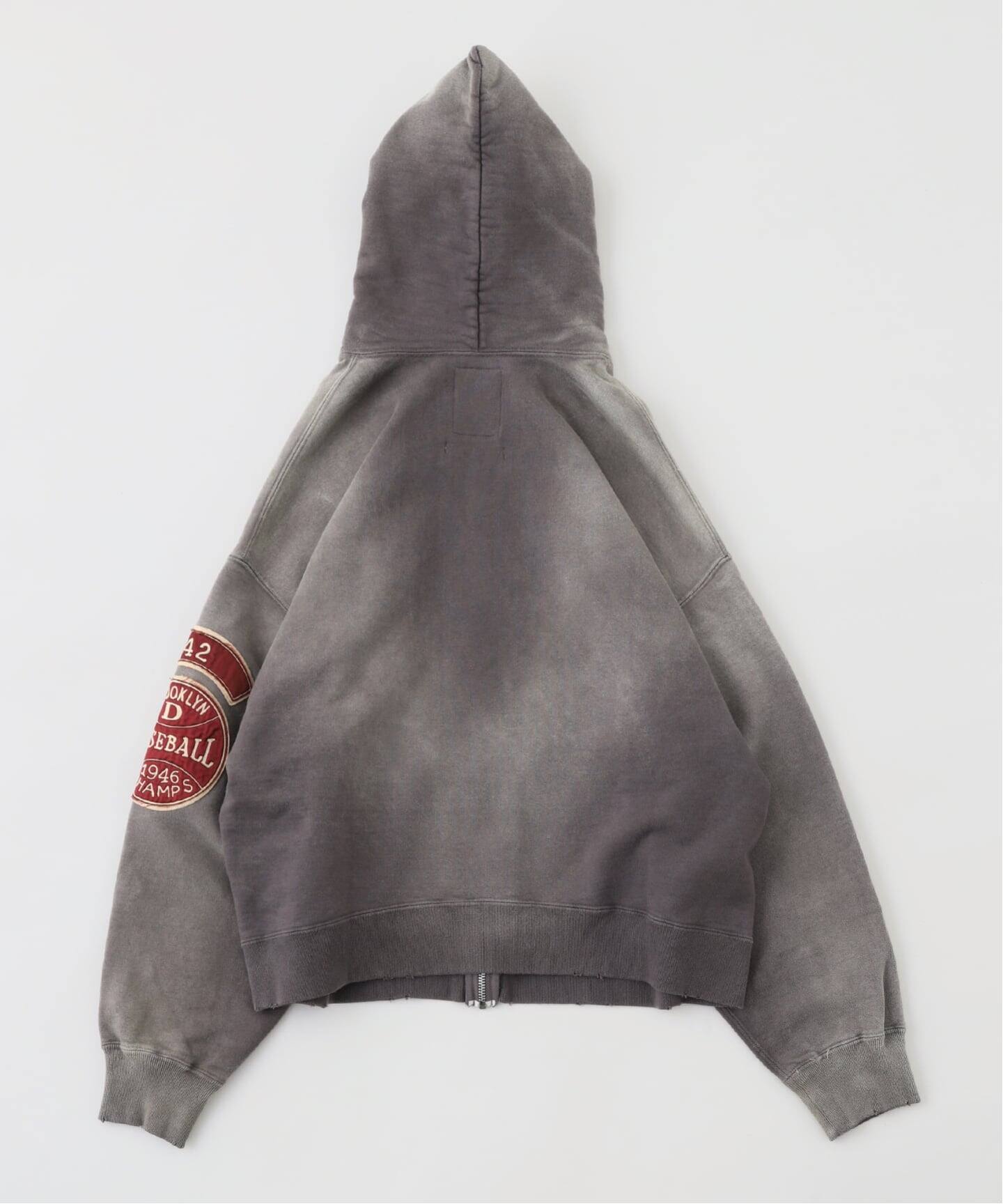 BOWWOW / バウワウ BASEBALL CHAMPION ZIP HOODIE AGED（スウェット