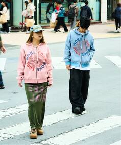 WOKE EDGE / ウォークエッジ Washed Thermal Zip Hoodie（パーカー 