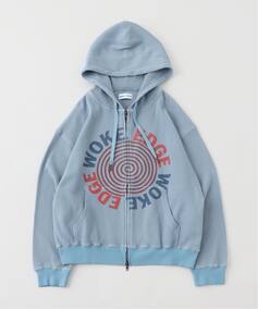 WOKE EDGE / ウォークエッジ Washed Thermal Zip Hoodie（パーカー 