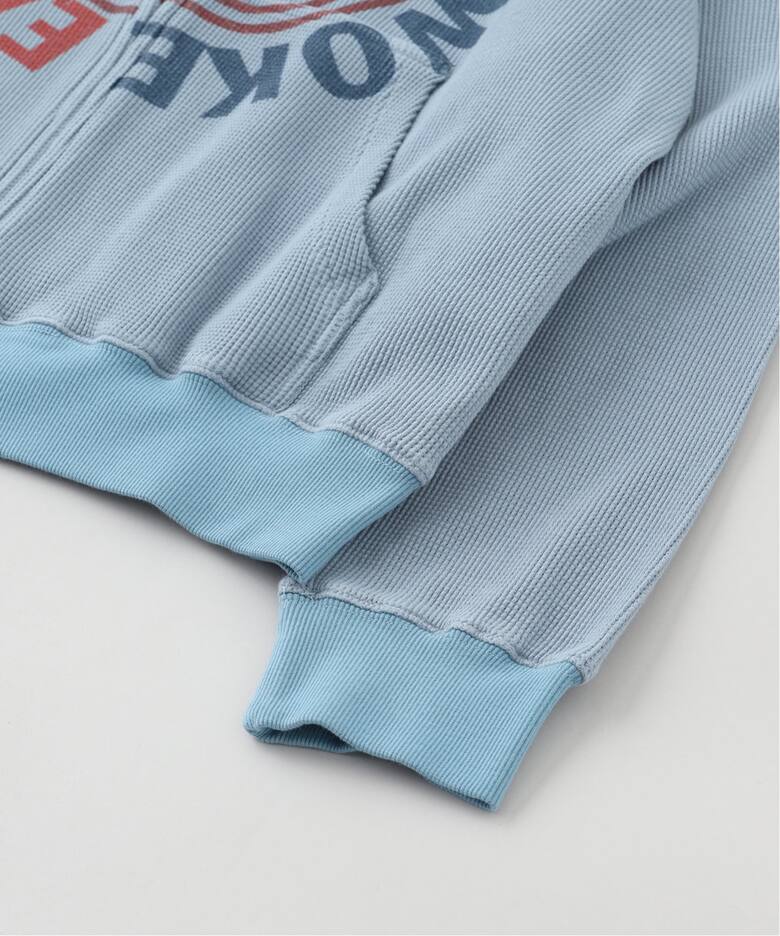 WOKE EDGE / ウォークエッジ Washed Thermal Zip Hoodie（パーカー 