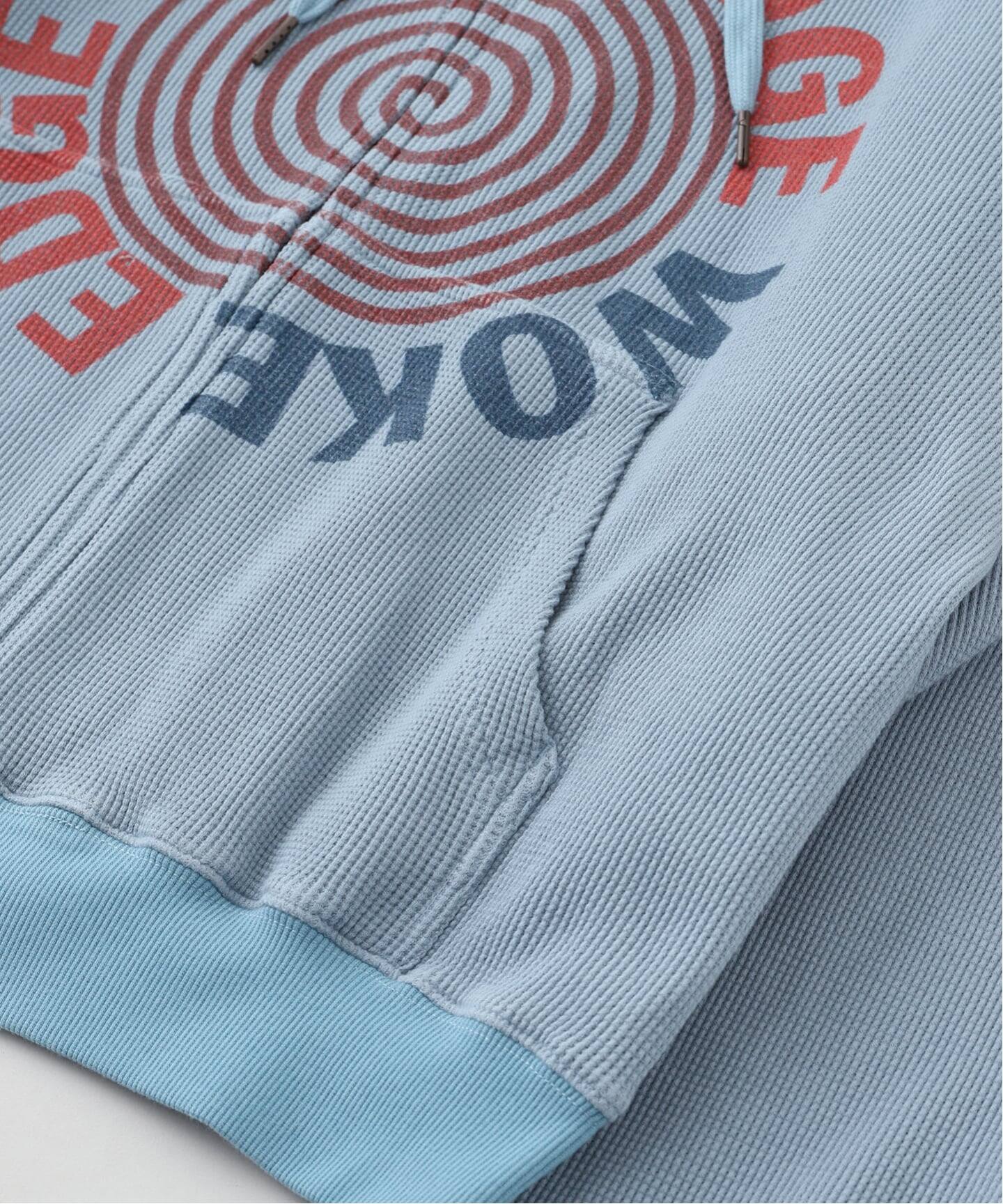 WOKE EDGE / ウォークエッジ Washed Thermal Zip Hoodie（パーカー