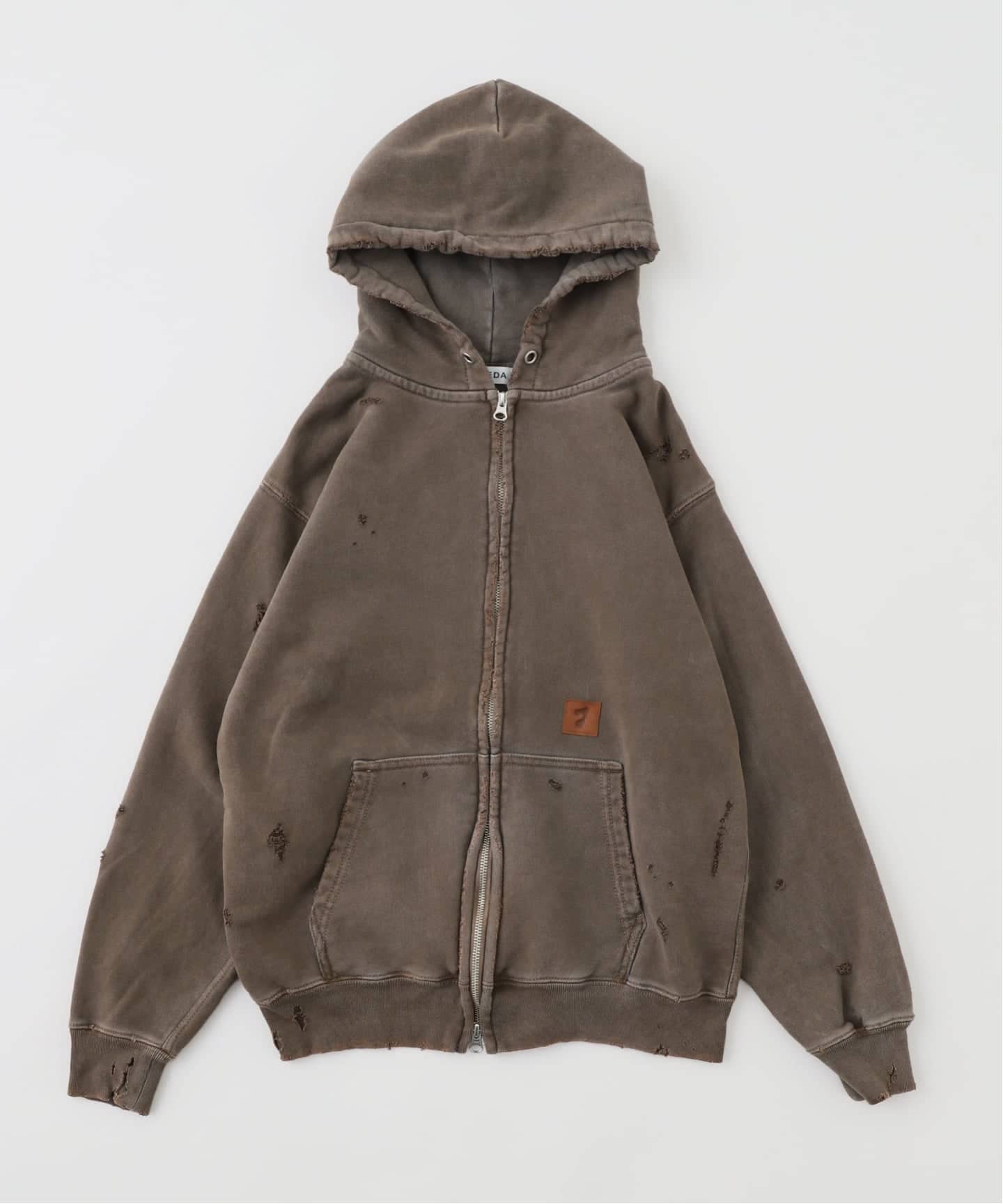 JIEDA / ジエダ DAMAGE PATCH ZIP HOODIE（パーカー）｜JOINT WORKS