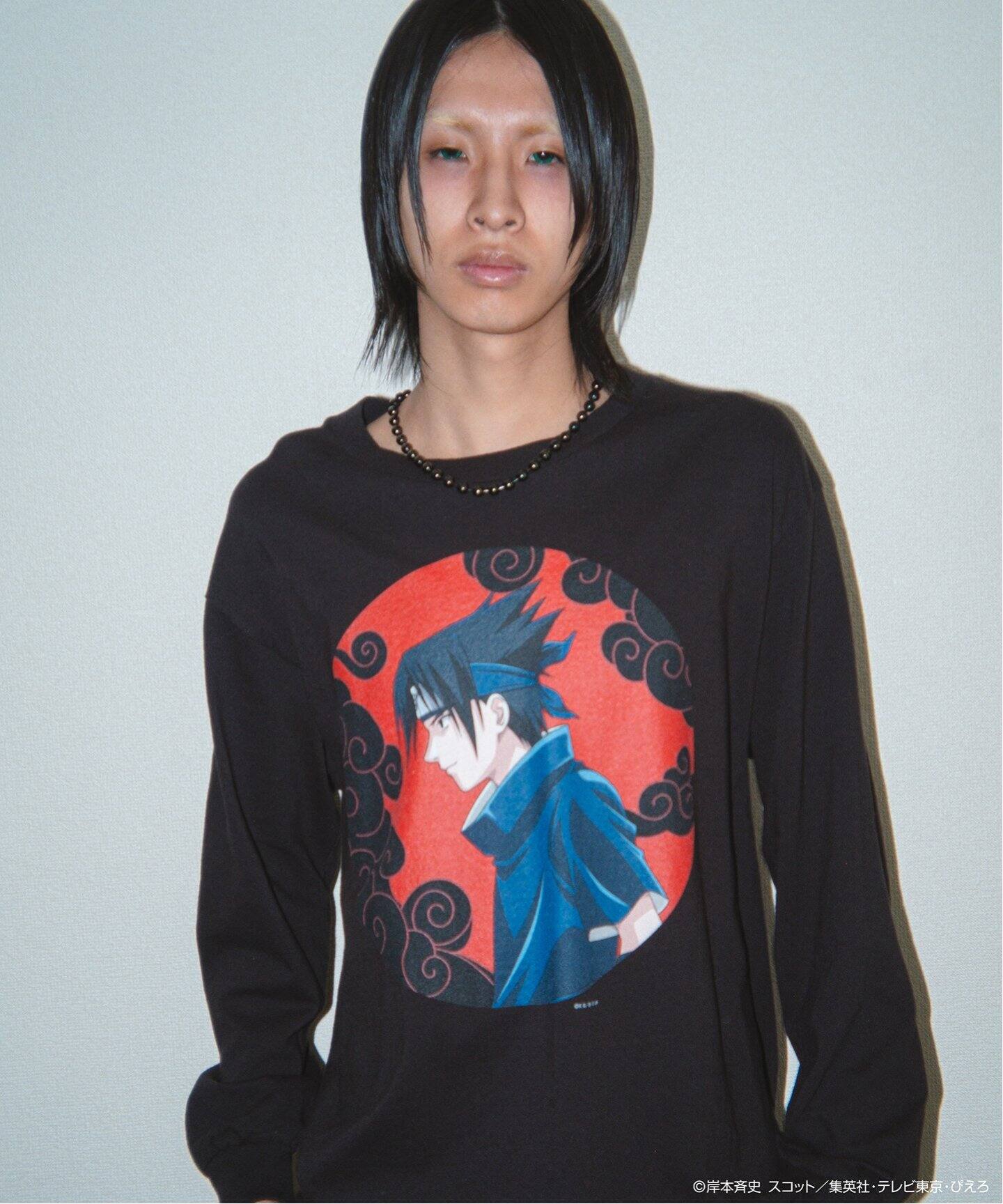 F-LAGSTUF-F×NARUTO -ナルト- /フラグスタフ×ナルト SASUKE L/S TEE（T 