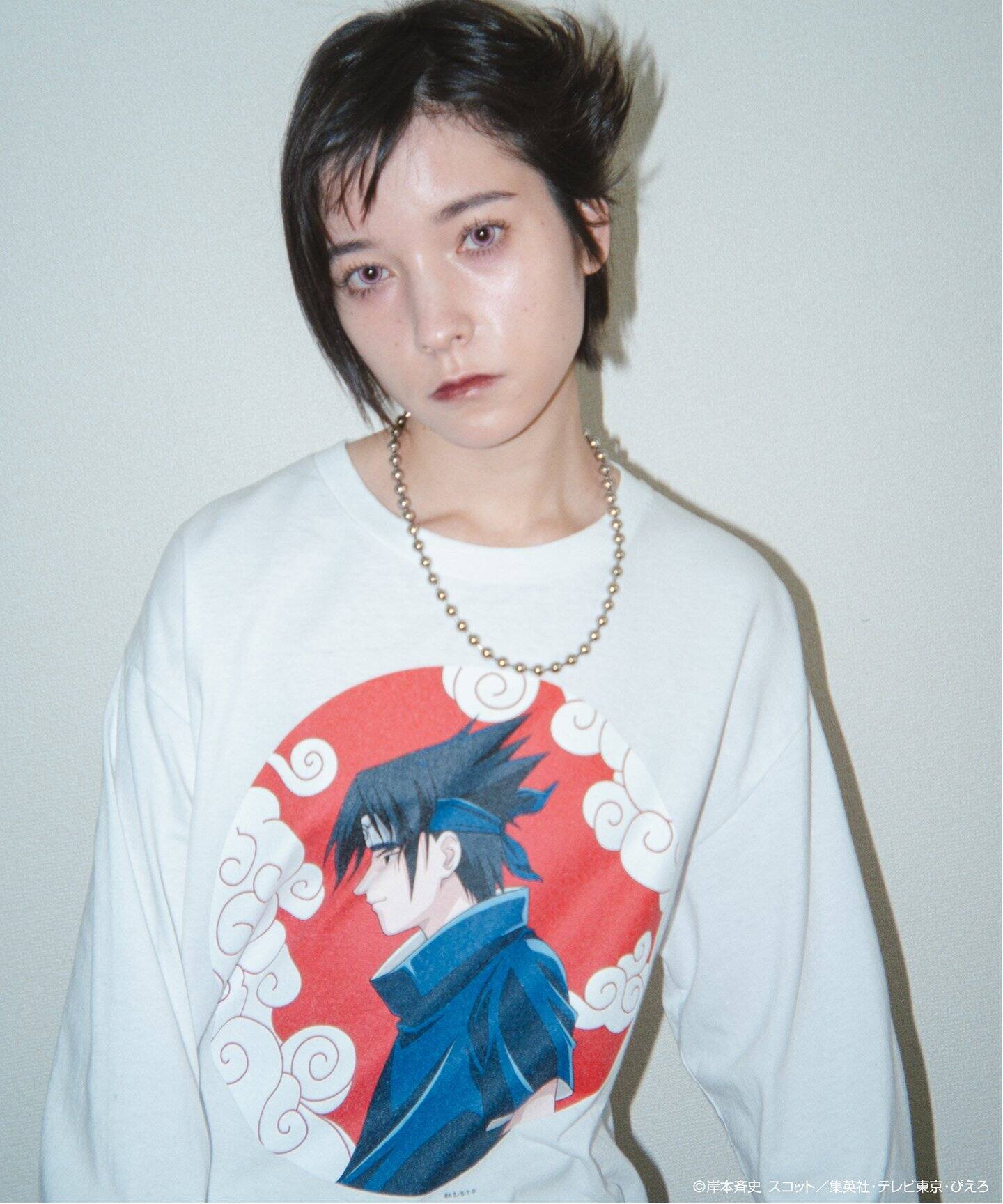 F-LAGSTUF-F×NARUTO -ナルト- /フラグスタフ×ナルト SASUKE L/S TEE（T 