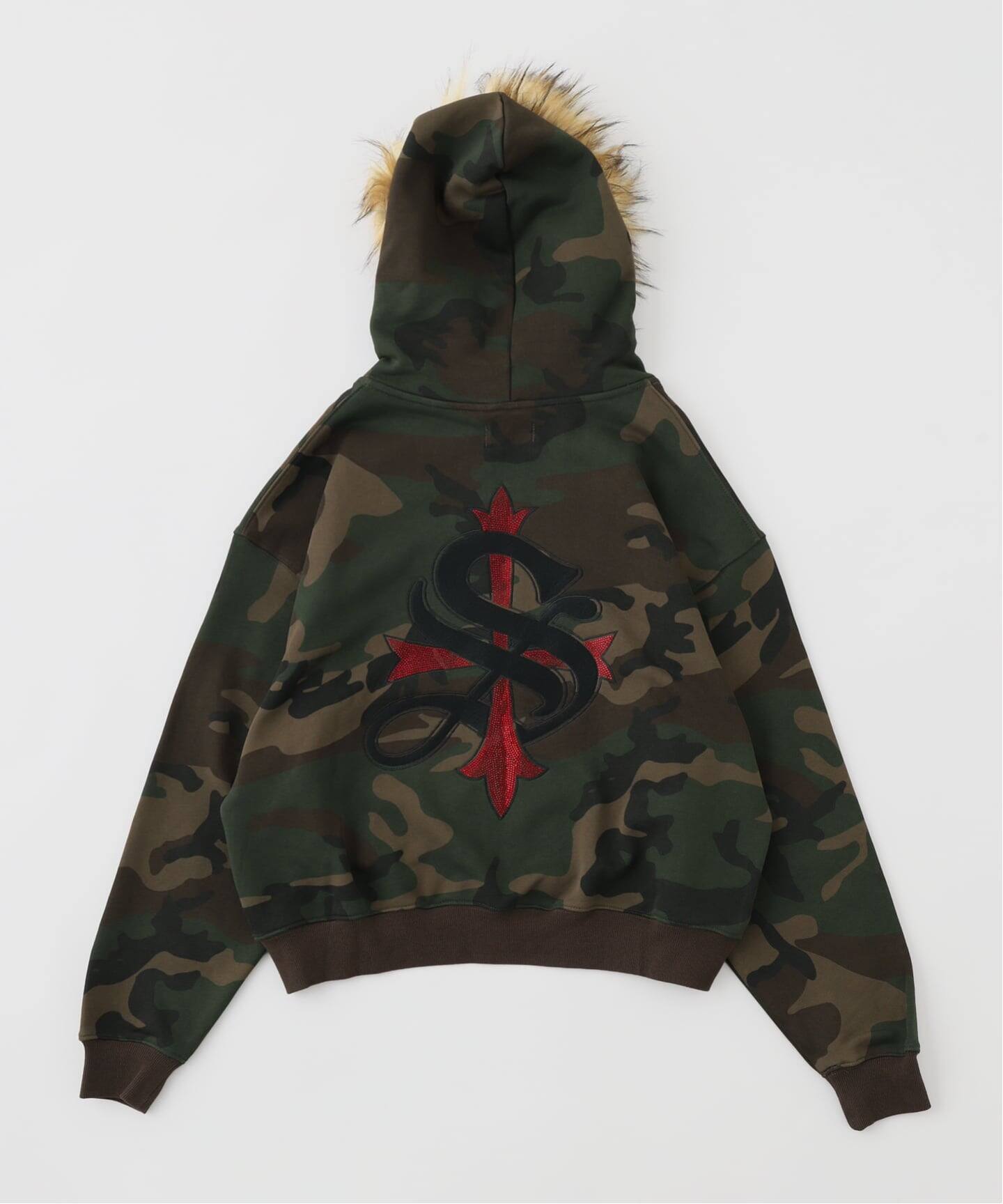 SUPPLIER / サプライヤー FAUX FUR CROSS ZIP HOODIE（パーカー 