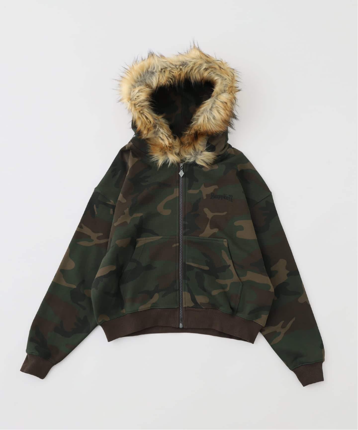 SUPPLIER / サプライヤー FAUX FUR CROSS ZIP HOODIE（パーカー