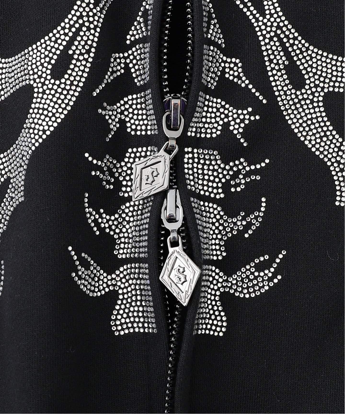 SUPPLIER / サプライヤー Fire Rhinestone Zip Hoodie（パーカー