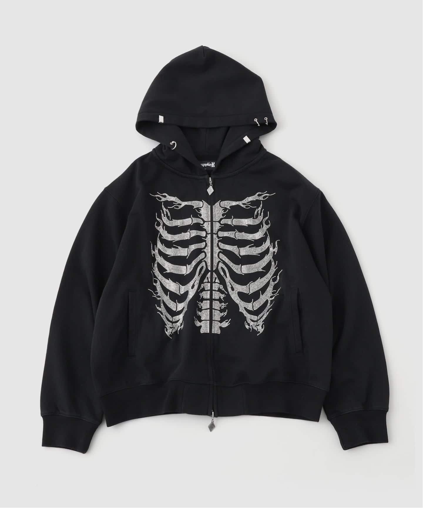 SUPPLIER / サプライヤー Fire Rhinestone Zip Hoodie（パーカー